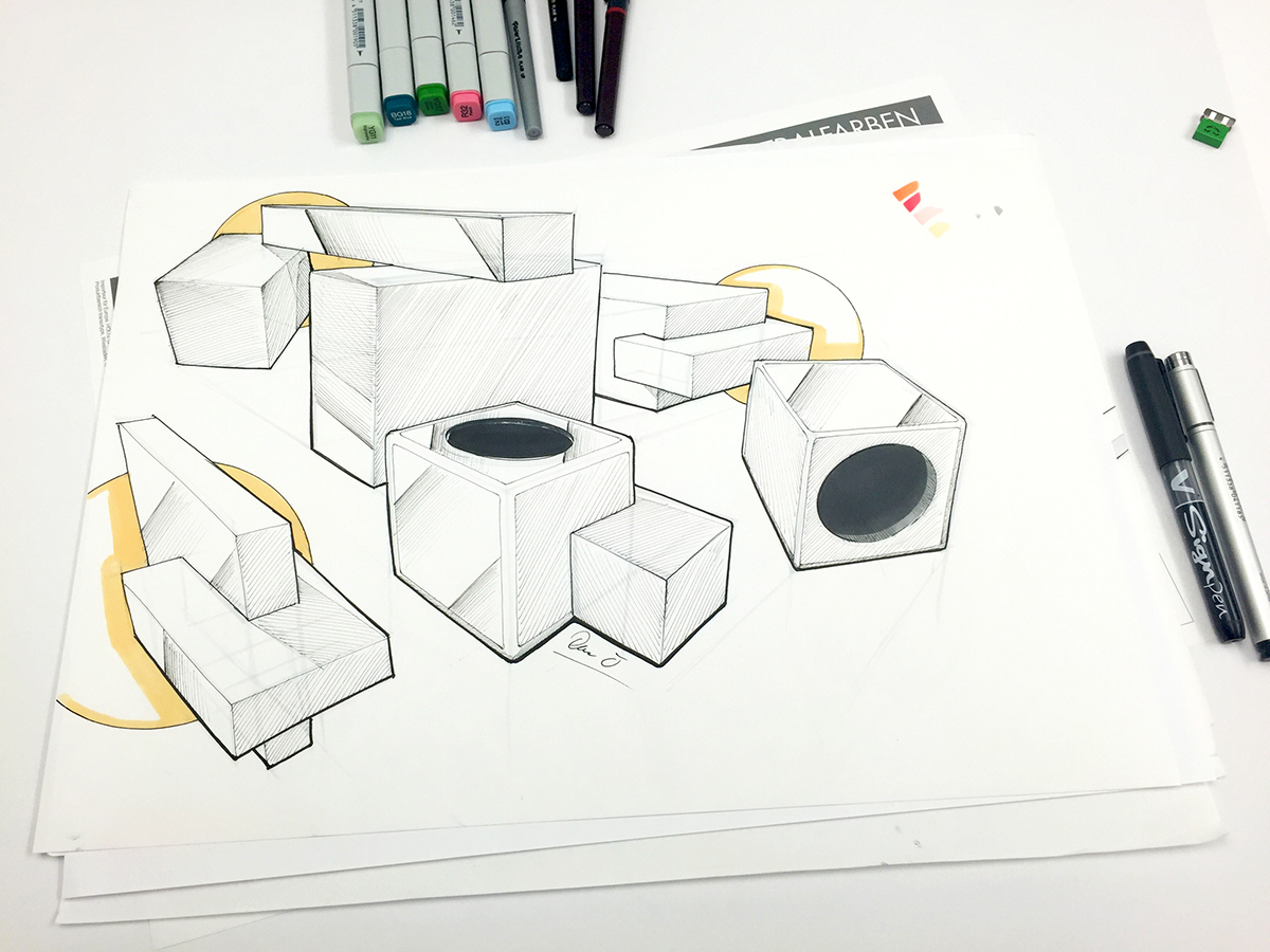 industrial design，Hand drawn，marker pen，product design，