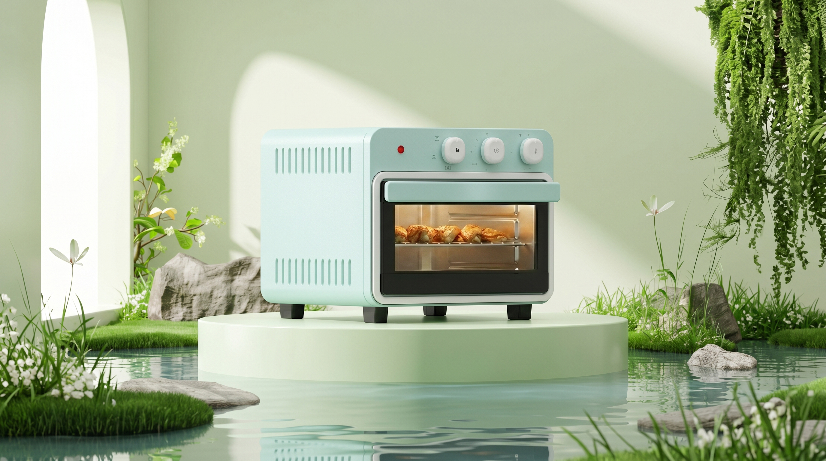 Air oven，Mini oven，small home appliances，Appearance design，product design，get design，