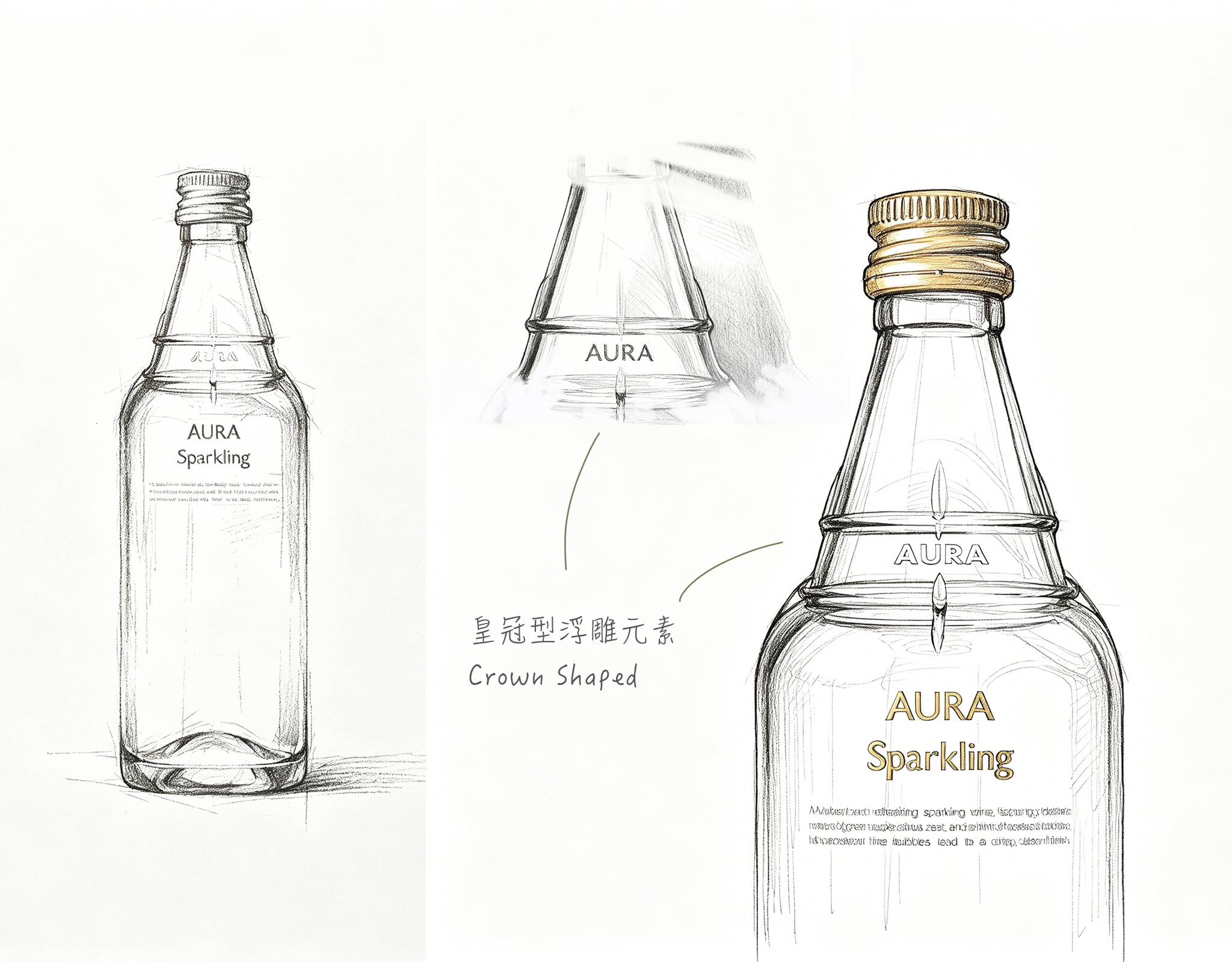 sparkling wine，packing design，Modeling and rendering，Bottle design，industrial design，
