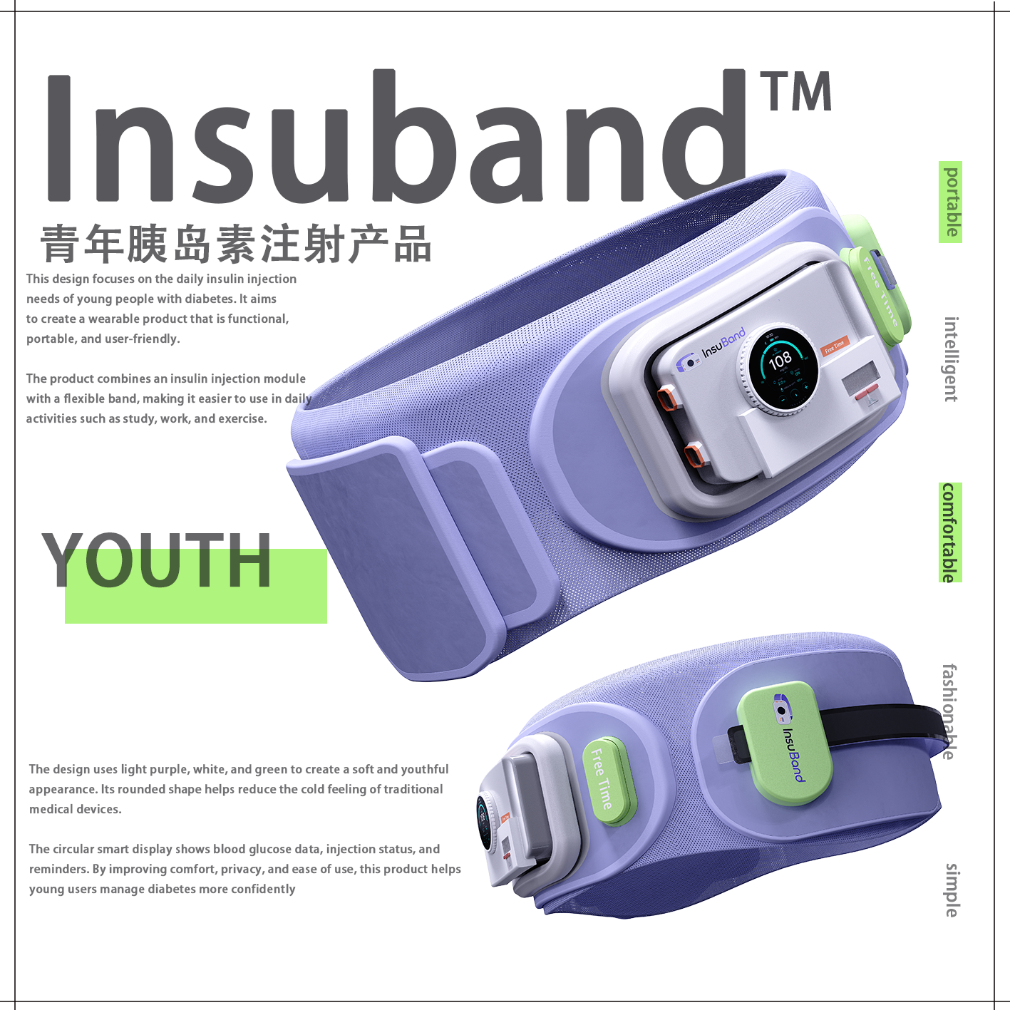 industrial design，product design，Collection of industrial design works，Medical Innovation，Insulin Injection Product Design，