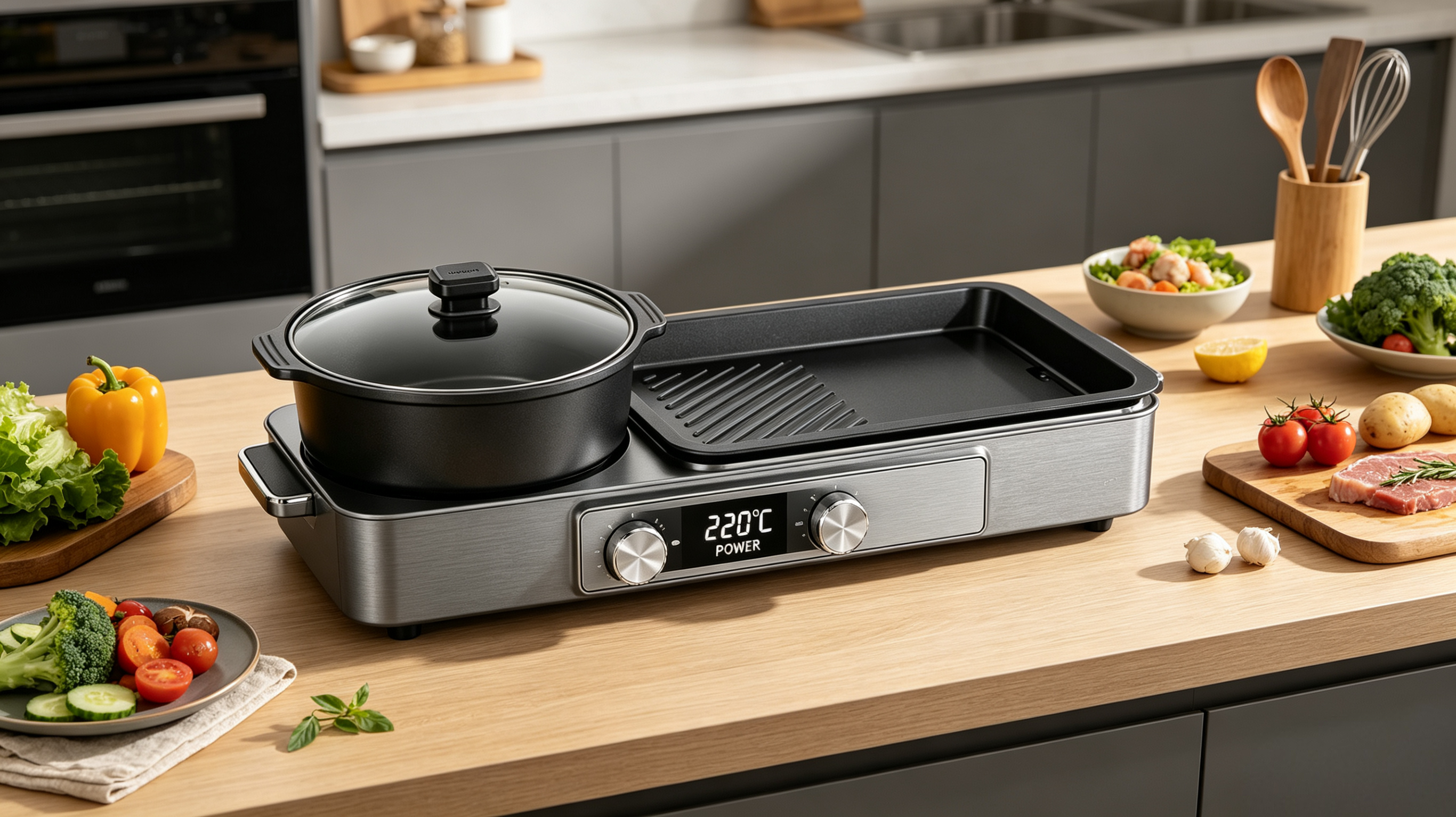 multi-function，Kitchen electricity，Barbecue plate，cooker，outdoors，product design，