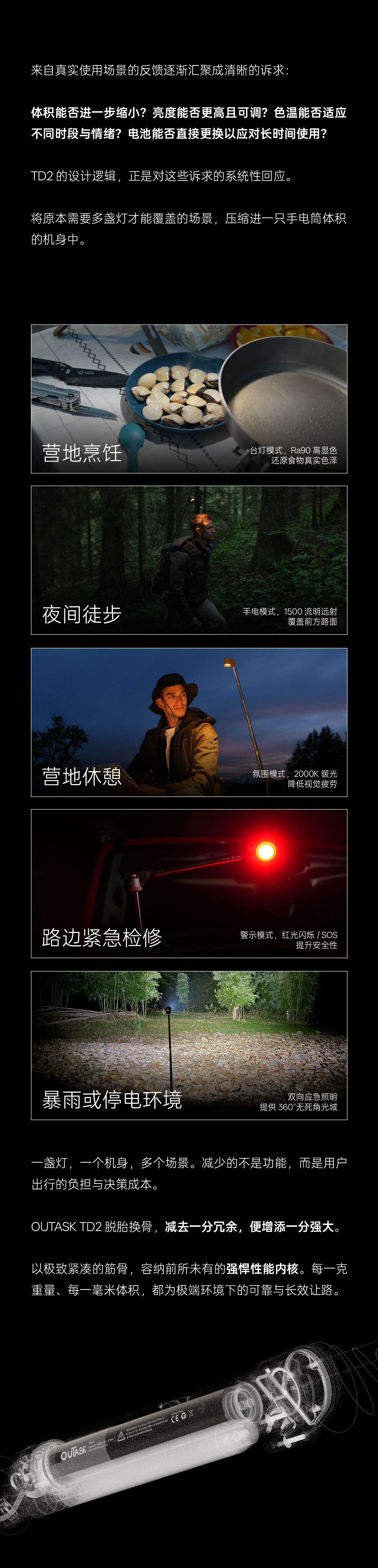 Good simple geometry，Original brand，Outdoor equipment，product design，Multifunctional retractable lamp，