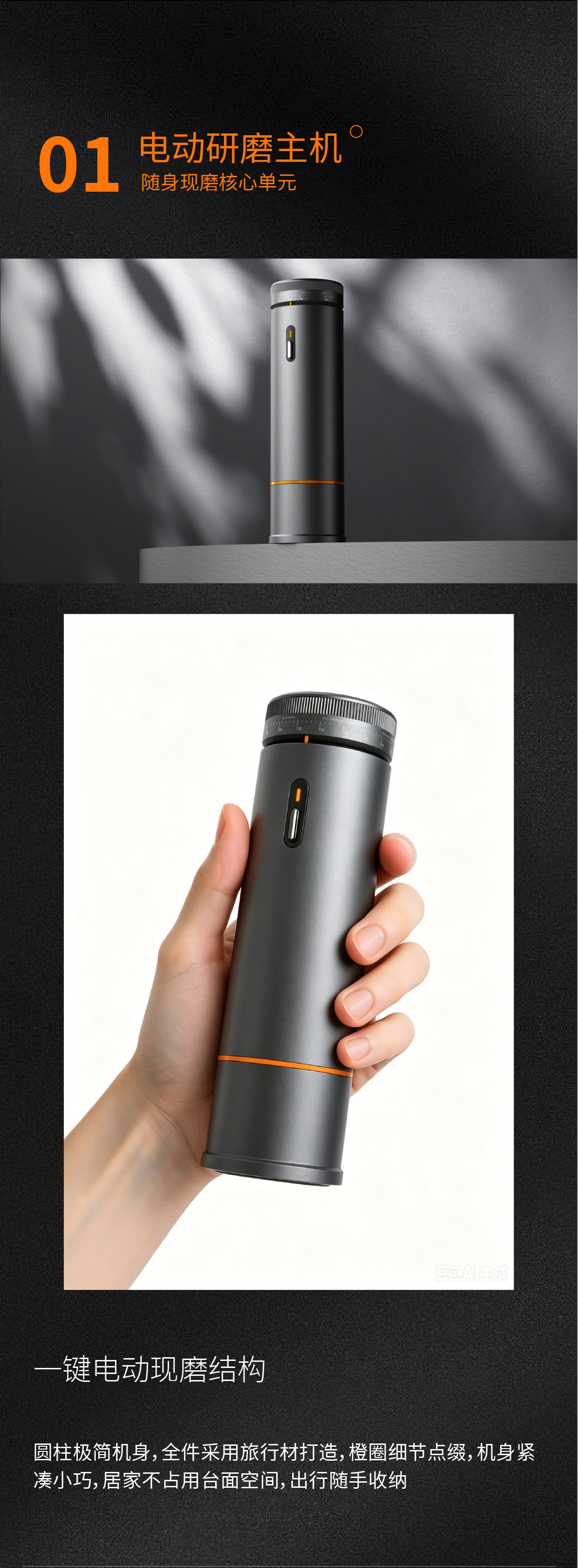 industrial design，product design，Home appliance design，Outdoor coffee machine，Portable coffee machine set，