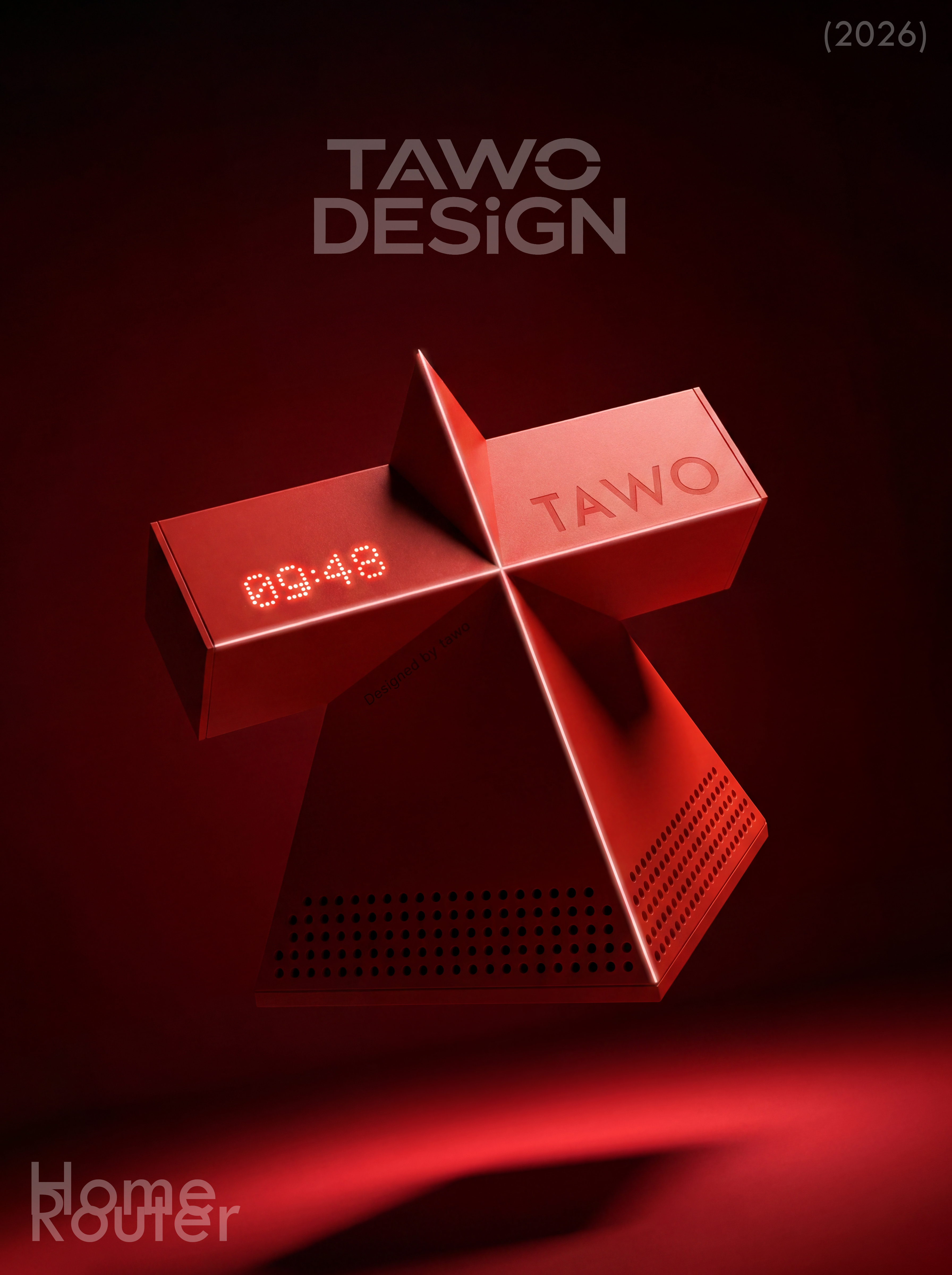 Router，industrial design，Digital Clock，Digital Good，Tabletop decoration，product design，Pioneer，geometry，