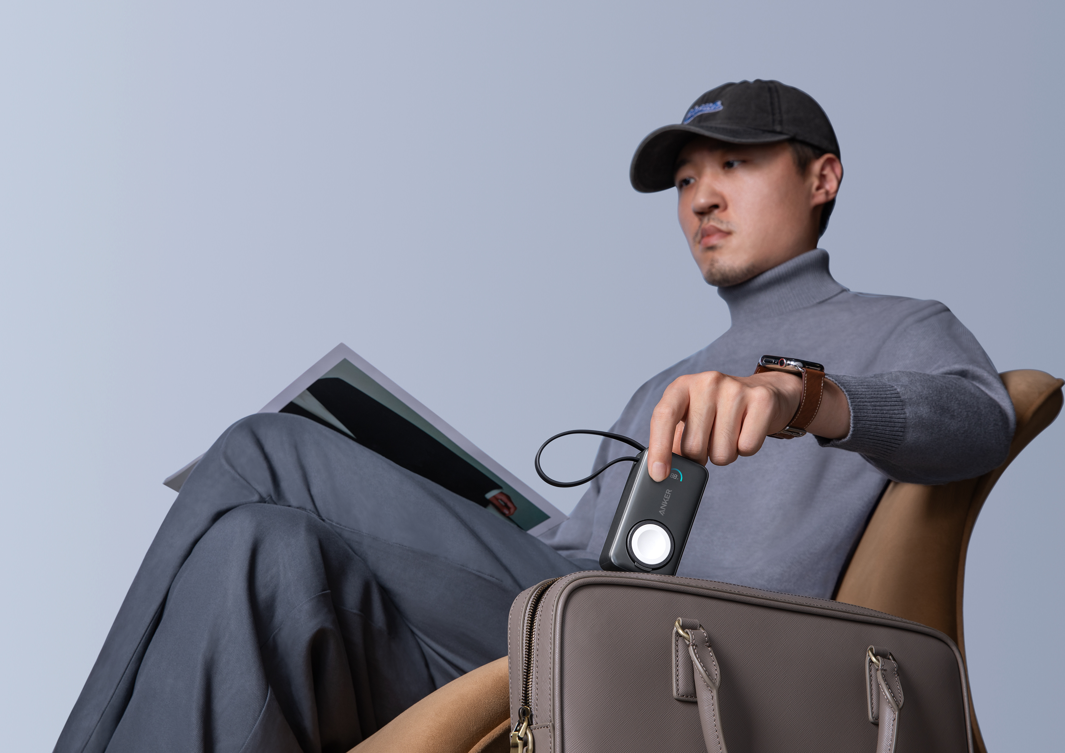Power bank design，Anke innovation，industrial design，Watch wireless charging，3C digital，Popular products，Academy of Fine Art Team，