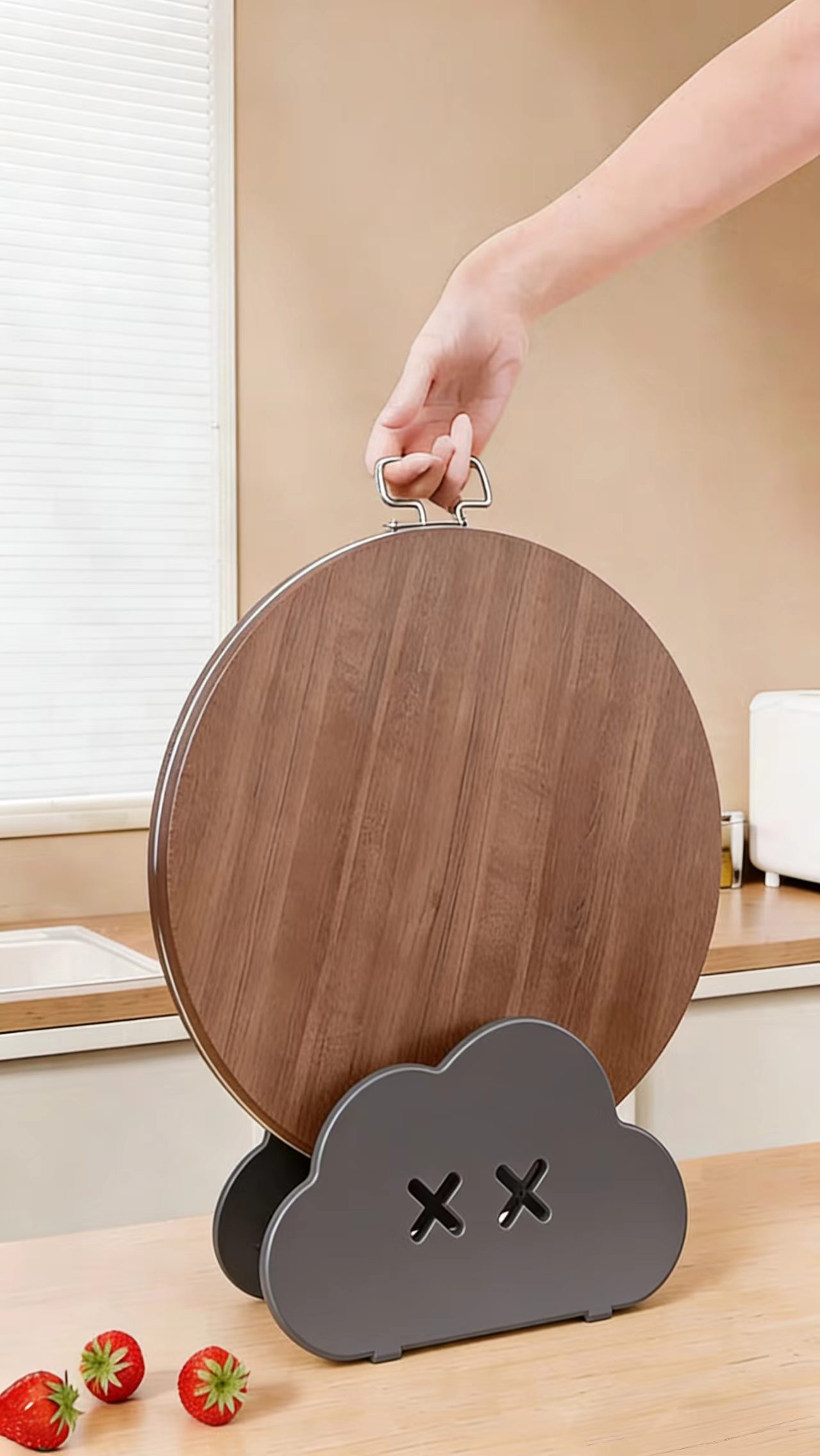 Chopping board rack，Drain basket，Water baffle，