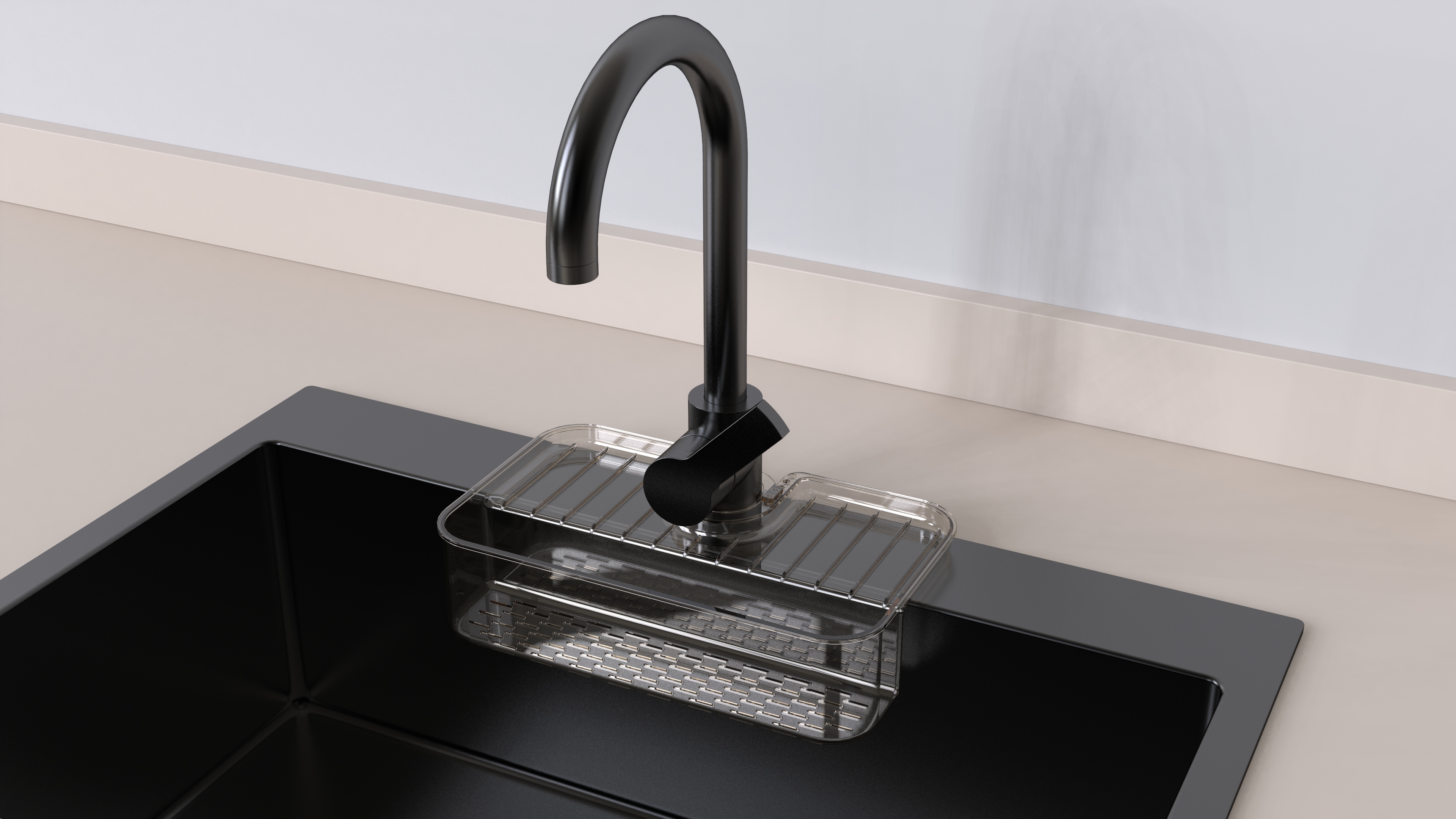 Chopping board rack，Drain basket，Water baffle，