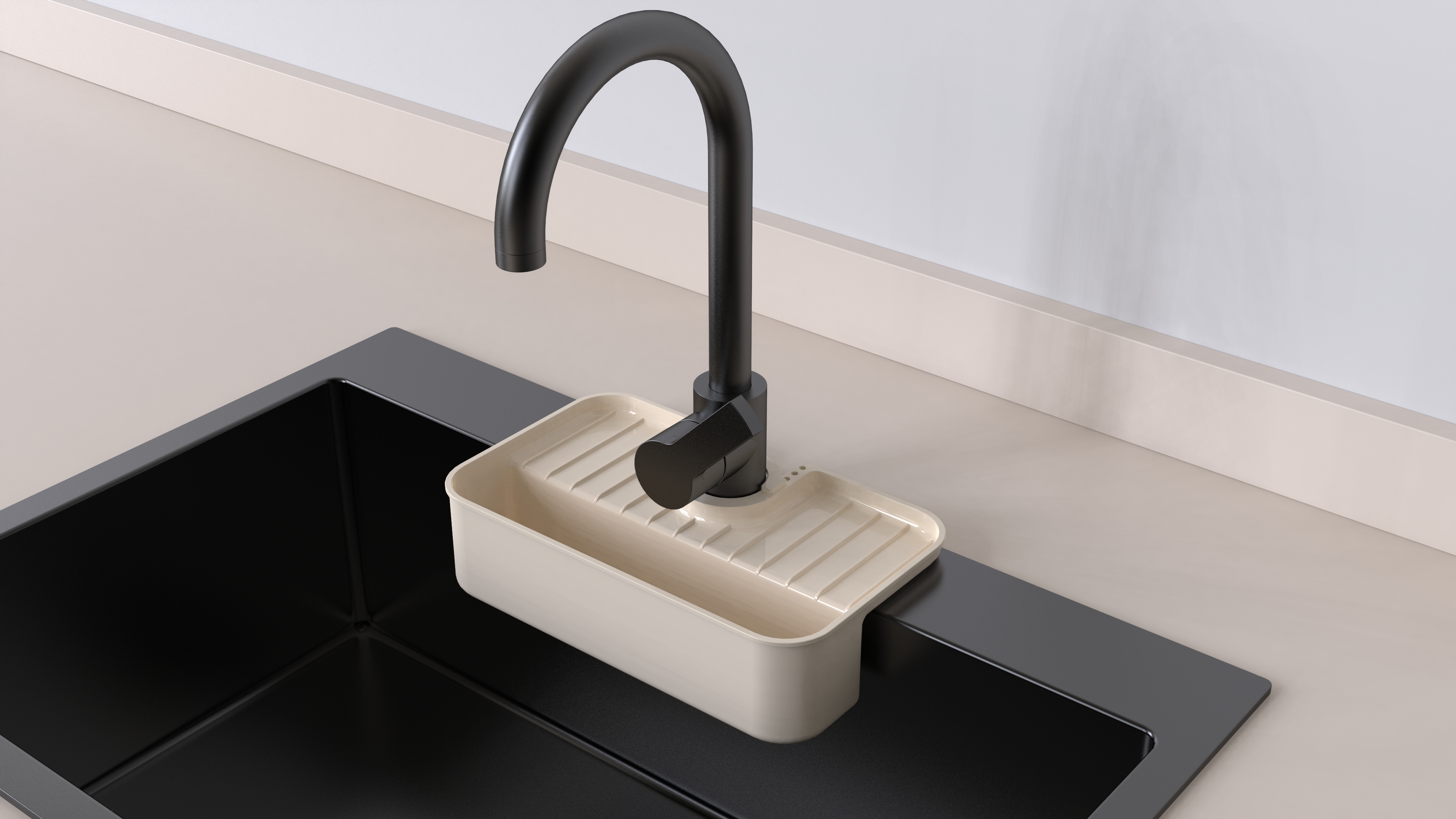 Chopping board rack，Drain basket，Water baffle，