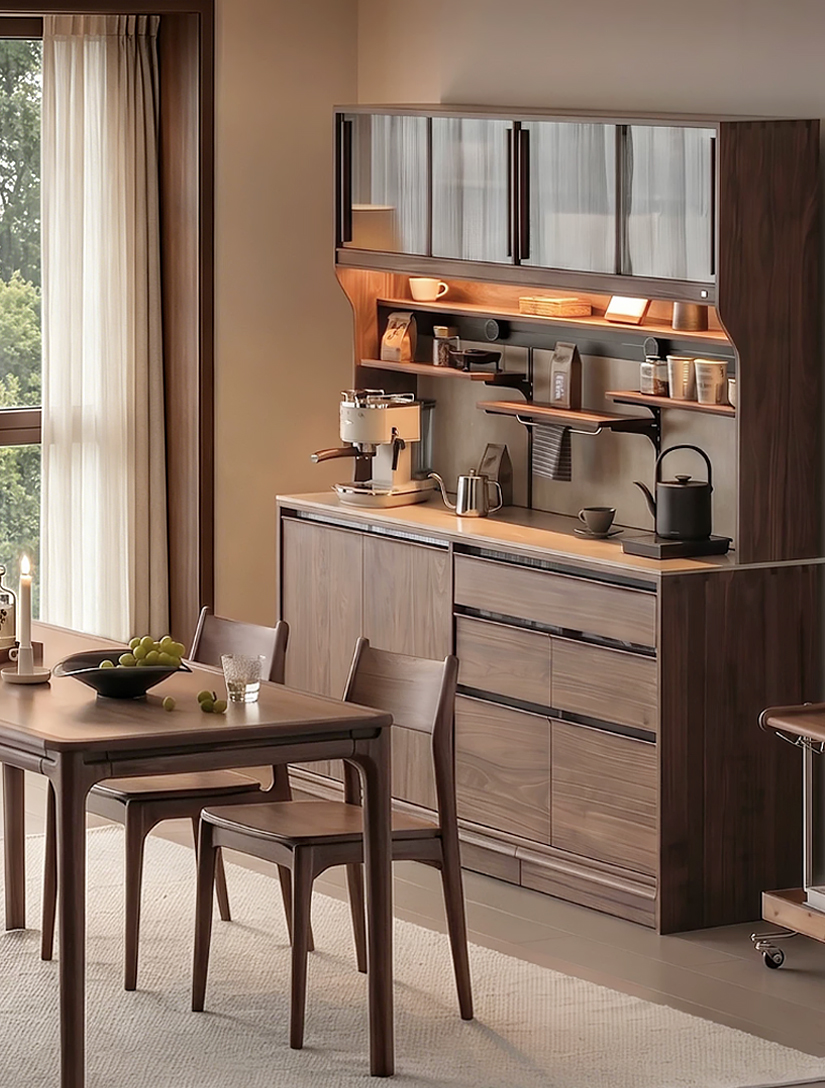 Sideboard，furniture design ，Residential Furniture，Solid wood furniture，Original design，Black walnut furniture，