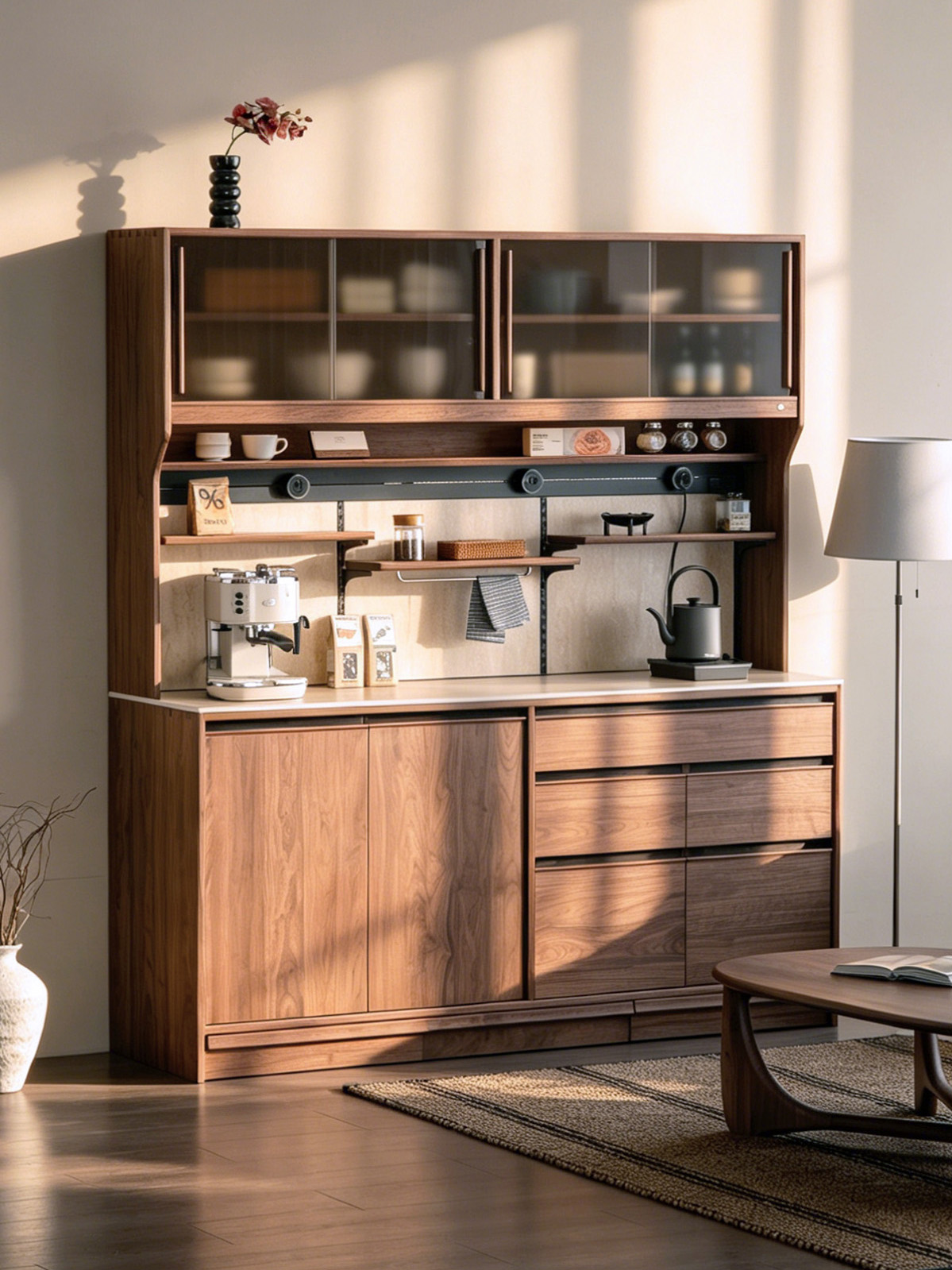 Sideboard，furniture design ，Residential Furniture，Solid wood furniture，Original design，Black walnut furniture，