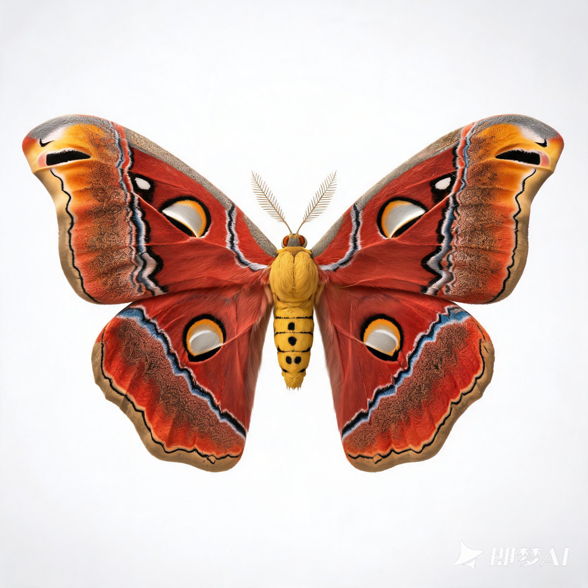 Red Large Leopard Moth，