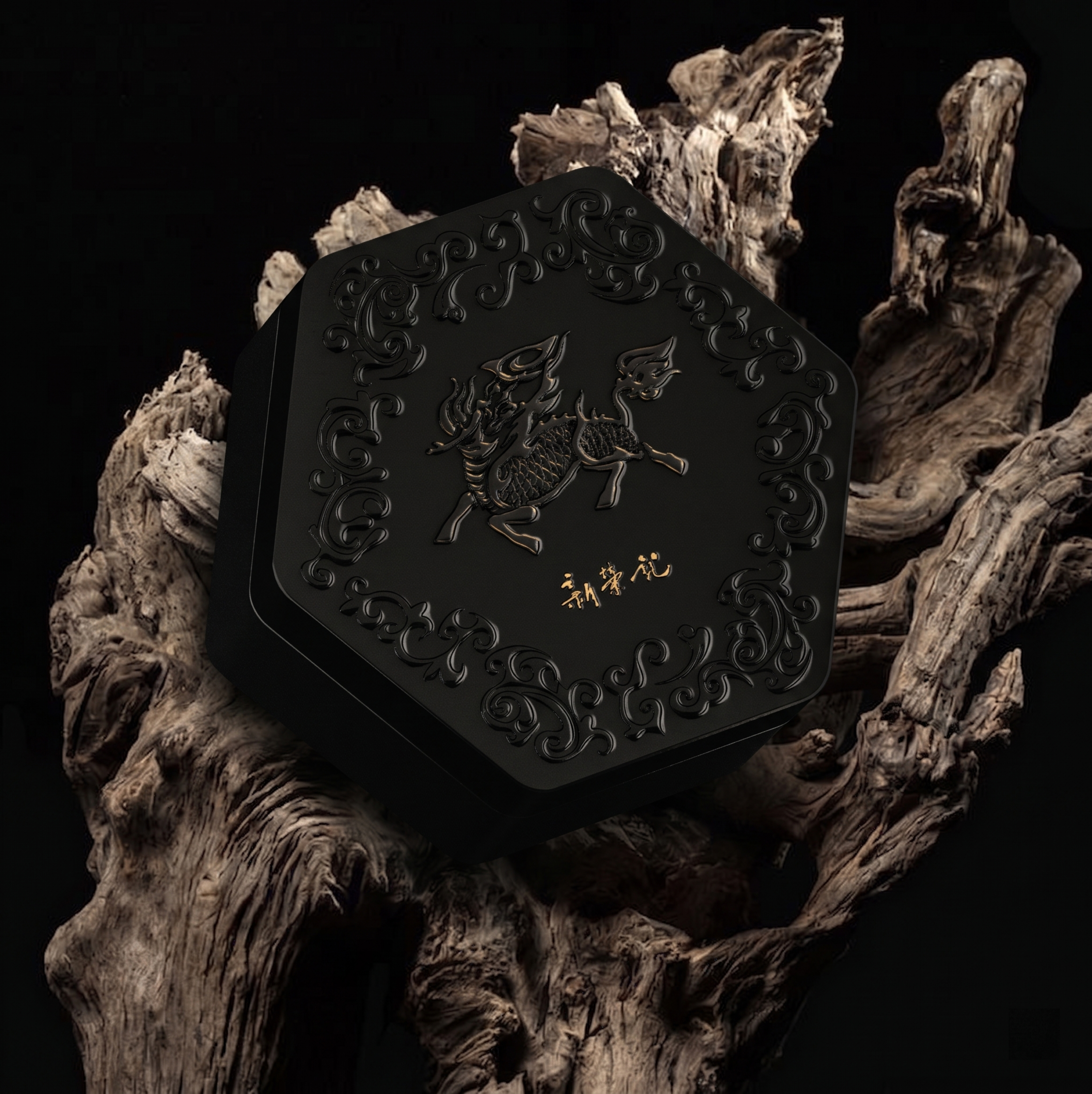 New Rongji，Box design，Almond cookie，packing design，Modeling design，Hexagon box，Protrusion process，high-end，