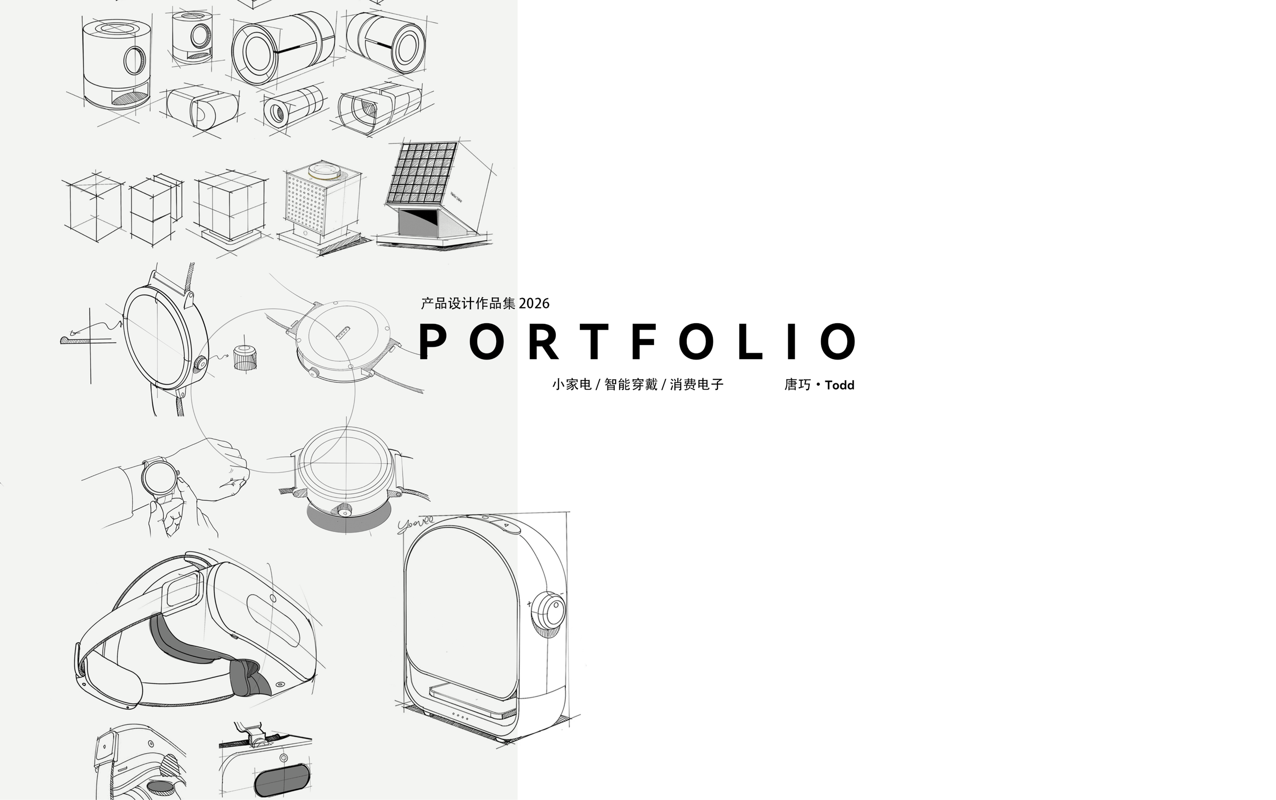 Industrial portfolio, 3C，Smart wear，electronic product，Wrist watch，vr，AI speaker，Mobile charge，Product portfolio，