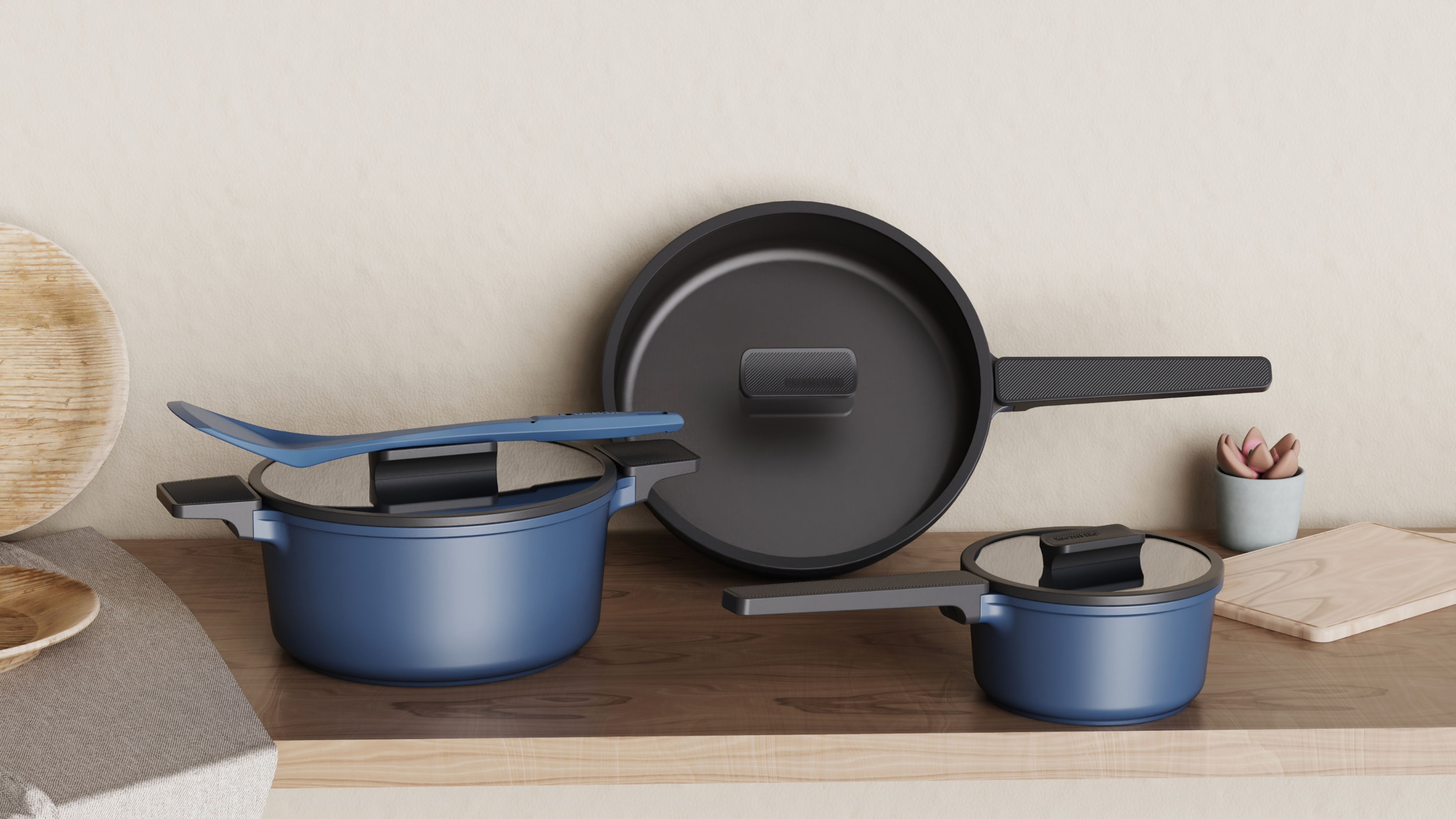 Pot design，cookware，Appearance design，Structural design，non-stick cookware，Cast aluminum pan，pot，