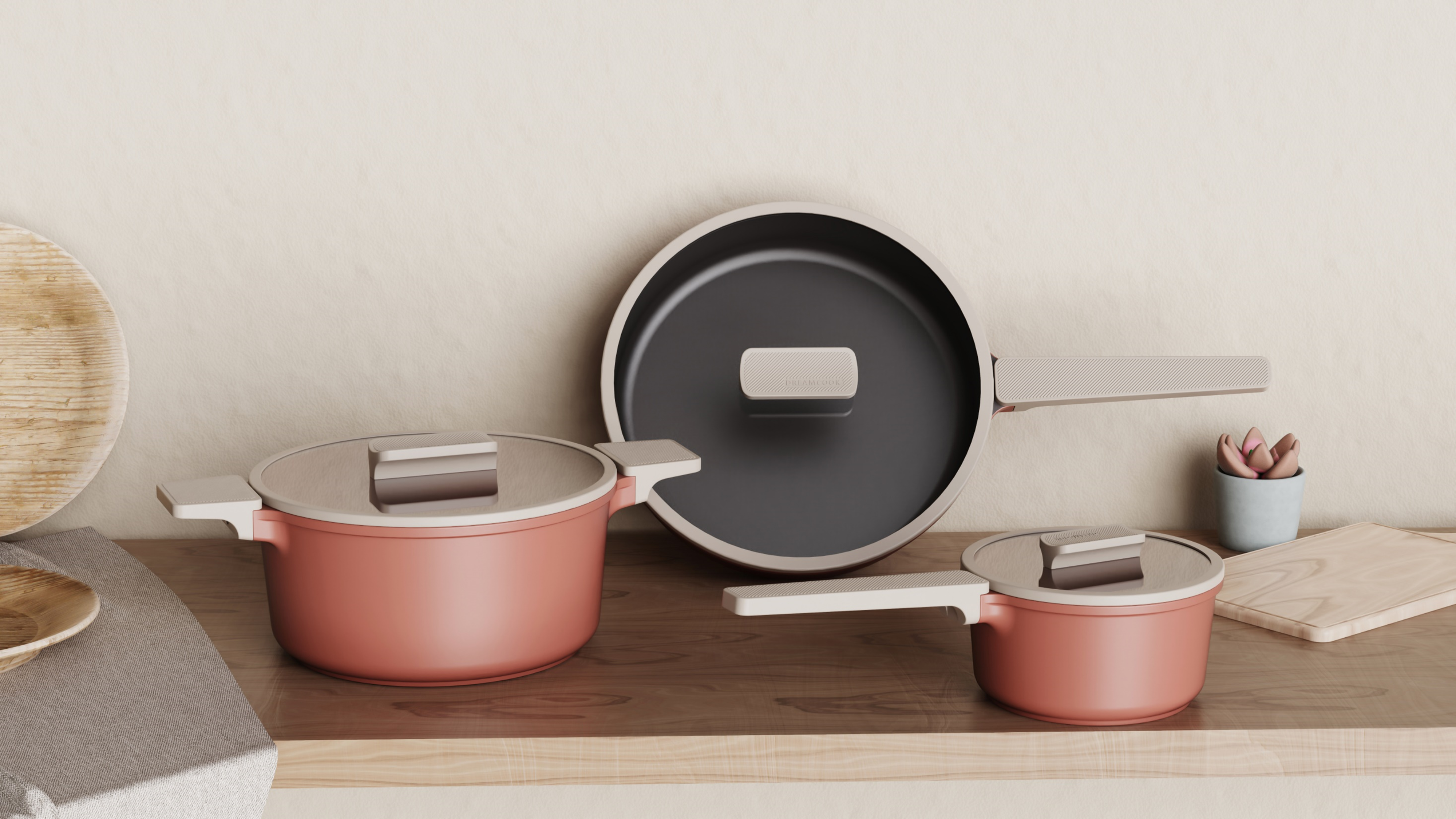 Pot design，cookware，Appearance design，Structural design，non-stick cookware，Cast aluminum pan，pot，