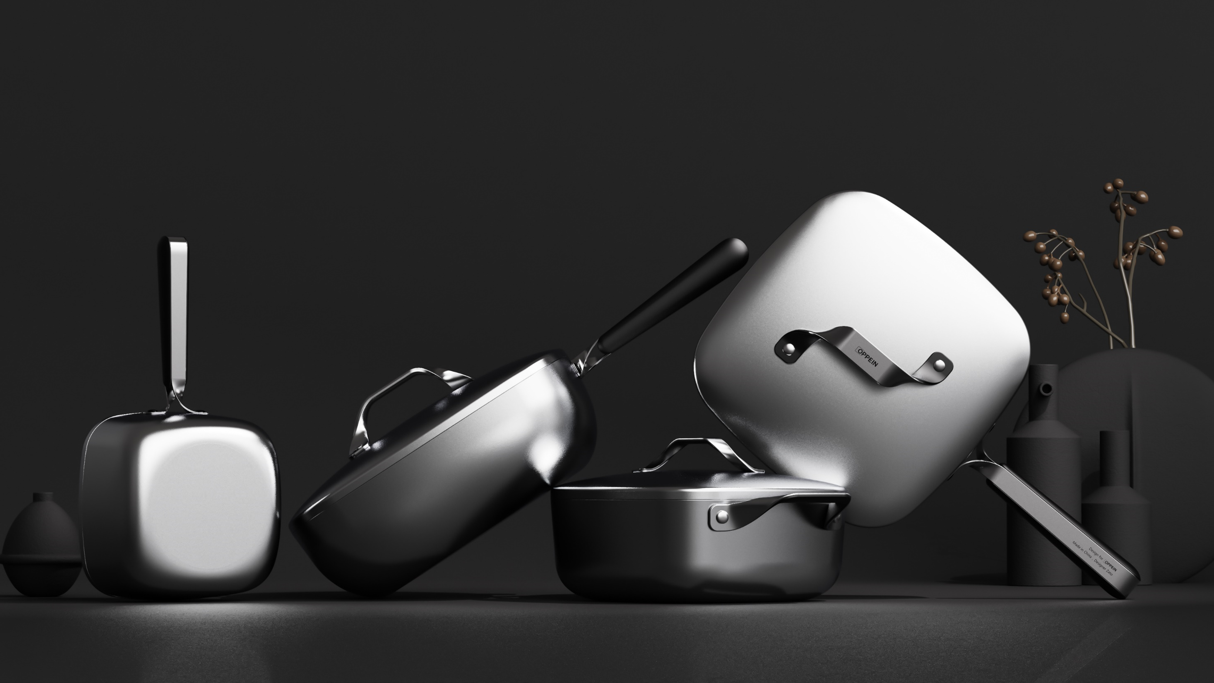 Pot design，cookware，Aluminum pot，Soup pot，Wok，pot，Appearance design，non-stick cookware，