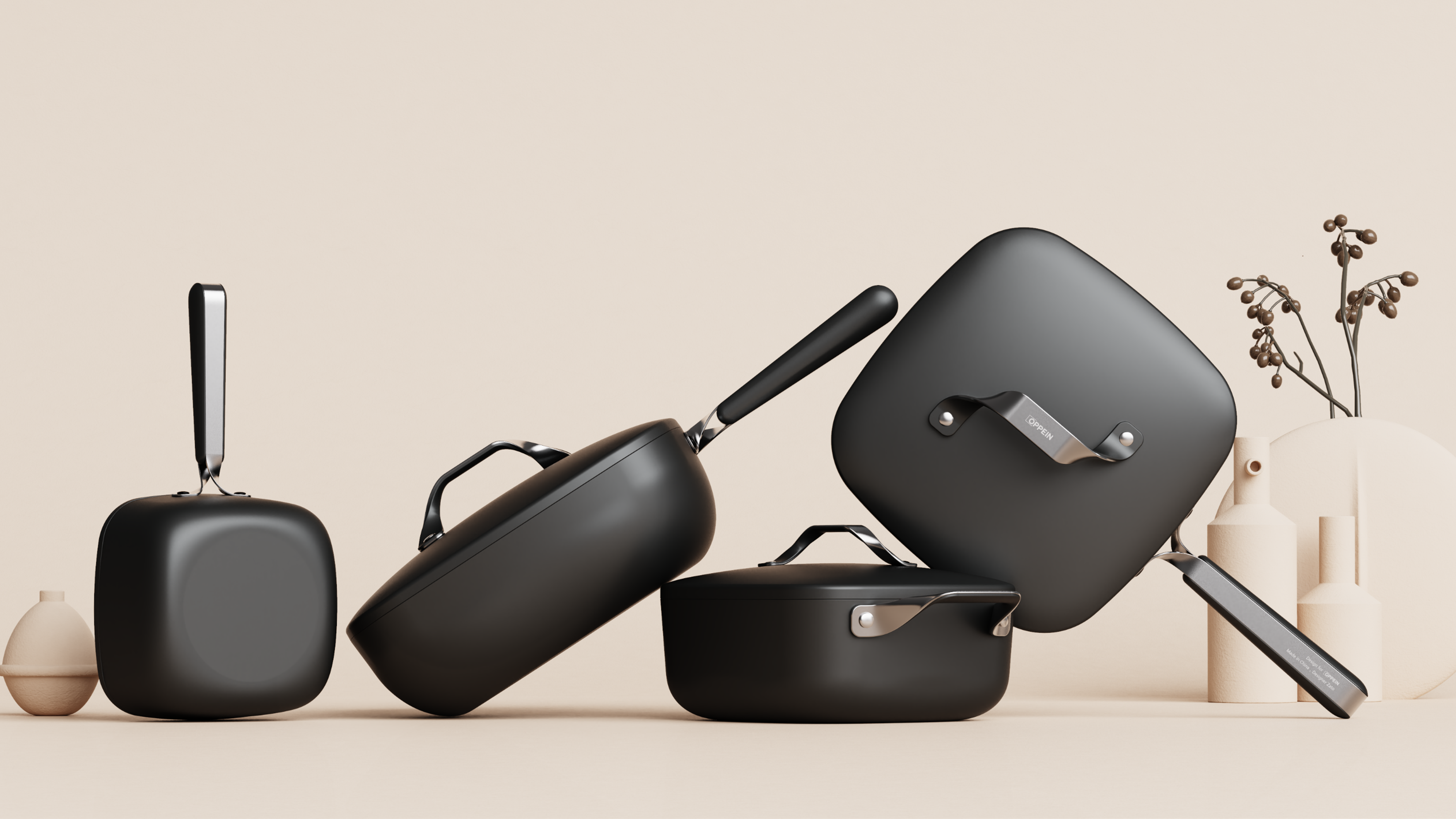 Pot design，cookware，Aluminum pot，Soup pot，Wok，pot，Appearance design，non-stick cookware，
