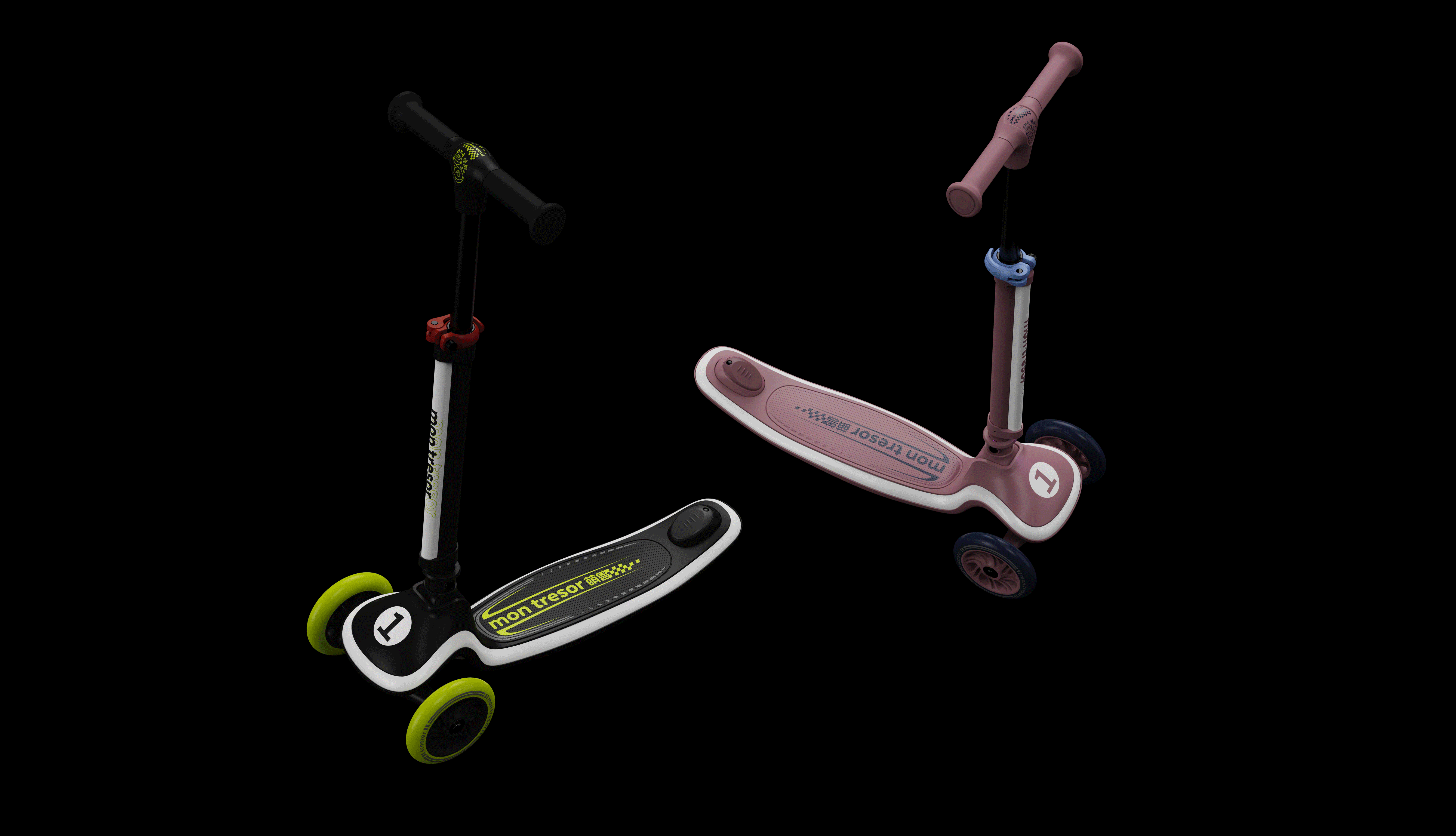 Scooter，Children's products，Stroller，single board scooter，product design，