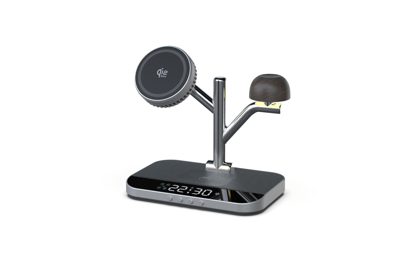 Wireless night light alarm clock desktop ornaments，