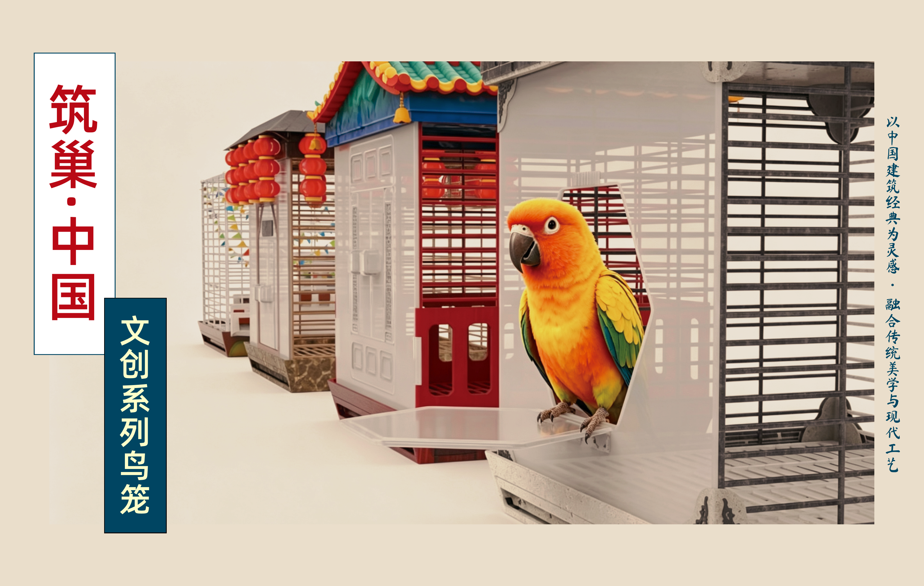 Cultural and creative products，Chinese traditional architecture，Pet design，Cultural inheritance，