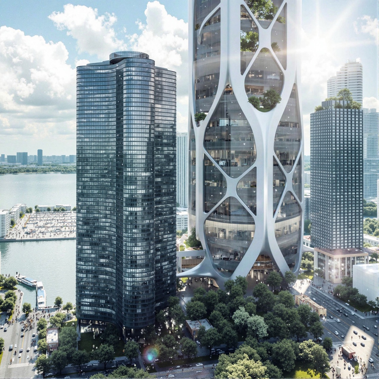 Vertical Farm Skyscraper，Architecture，environmental design，ecological architecture，