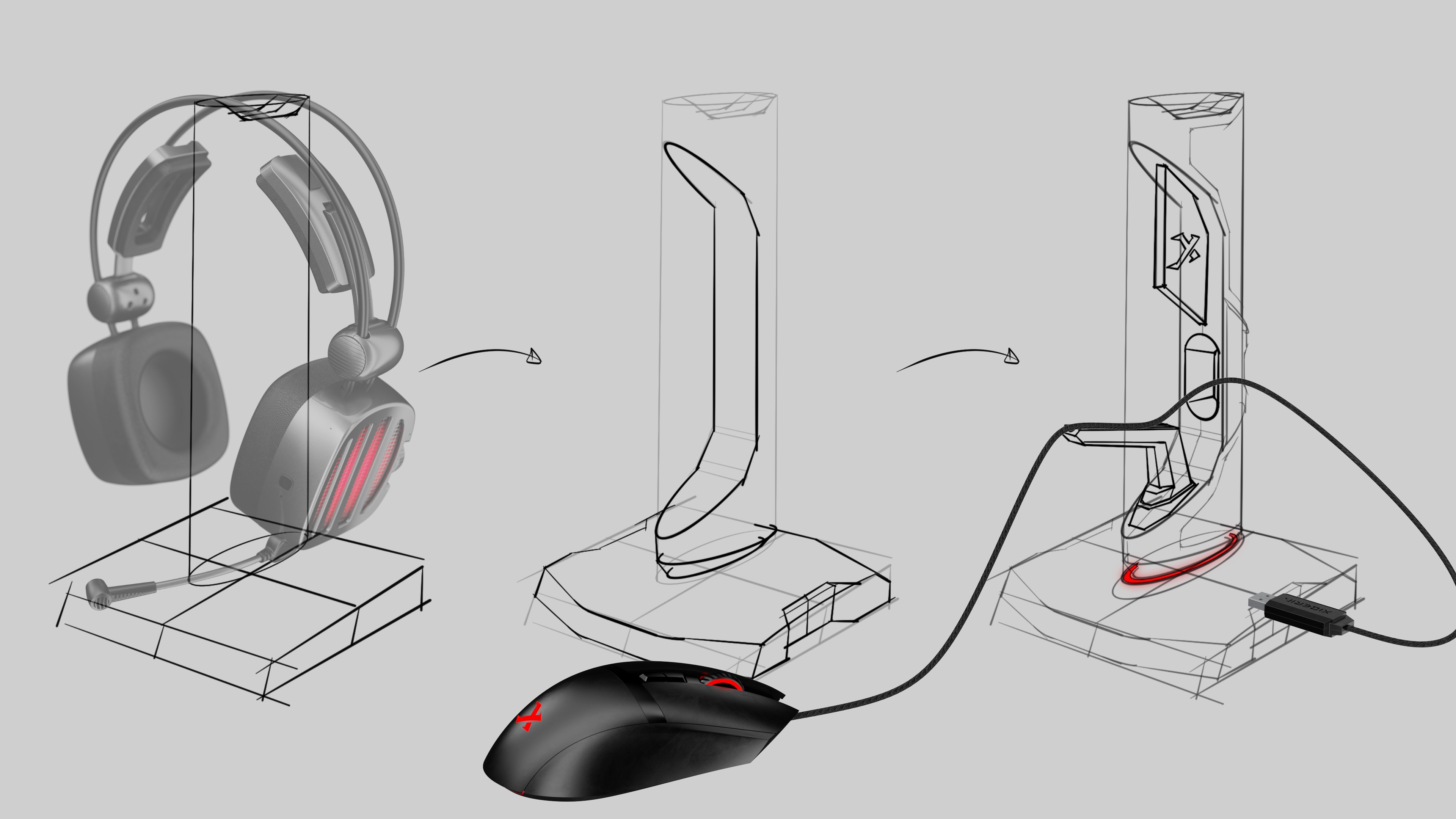 Earphone bracket，E-Sports Peripherals，Siberia Z10，The table is set up.，Headset Holder，Mouse Hub，multi-function，mouse，