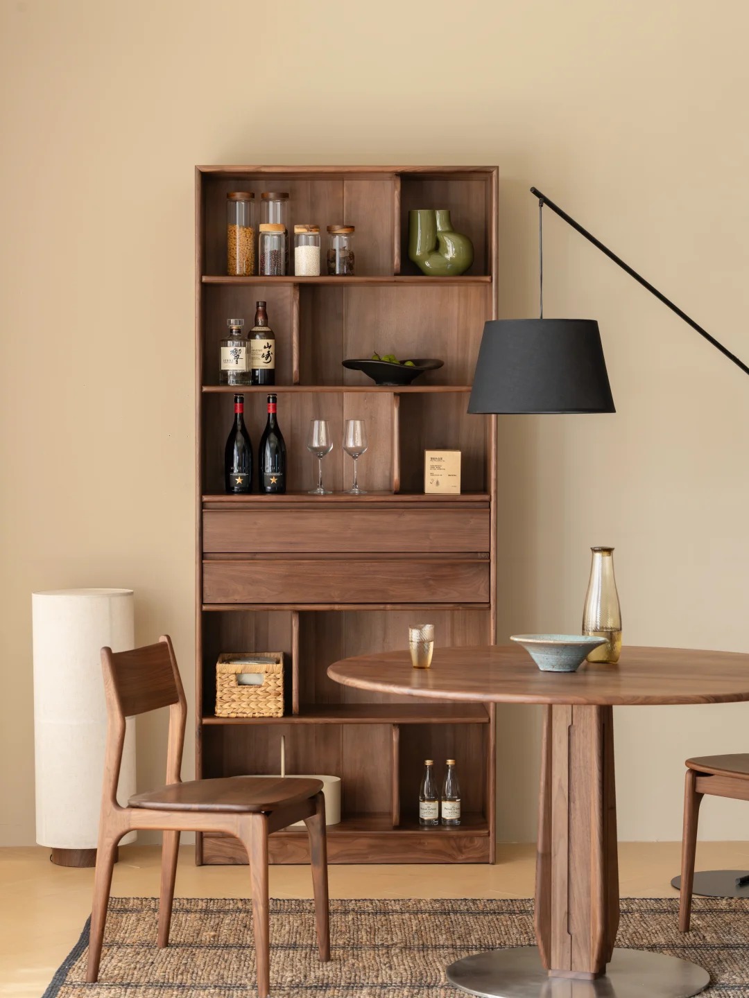Black walnut furniture，Solid wood furniture，Residential Furniture，furniture design ，Original design，Black Walnut Bookcase，