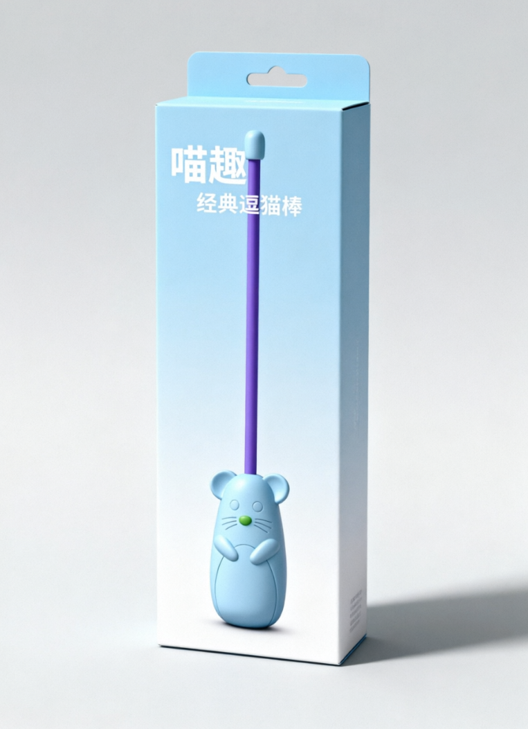 ai，Cat Teaser stick，Pet toys，packing design，Appearance design，