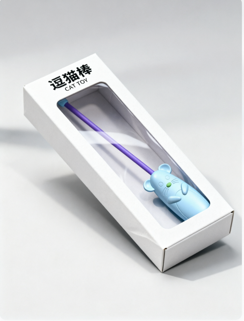 ai，Cat Teaser stick，Pet toys，packing design，Appearance design，