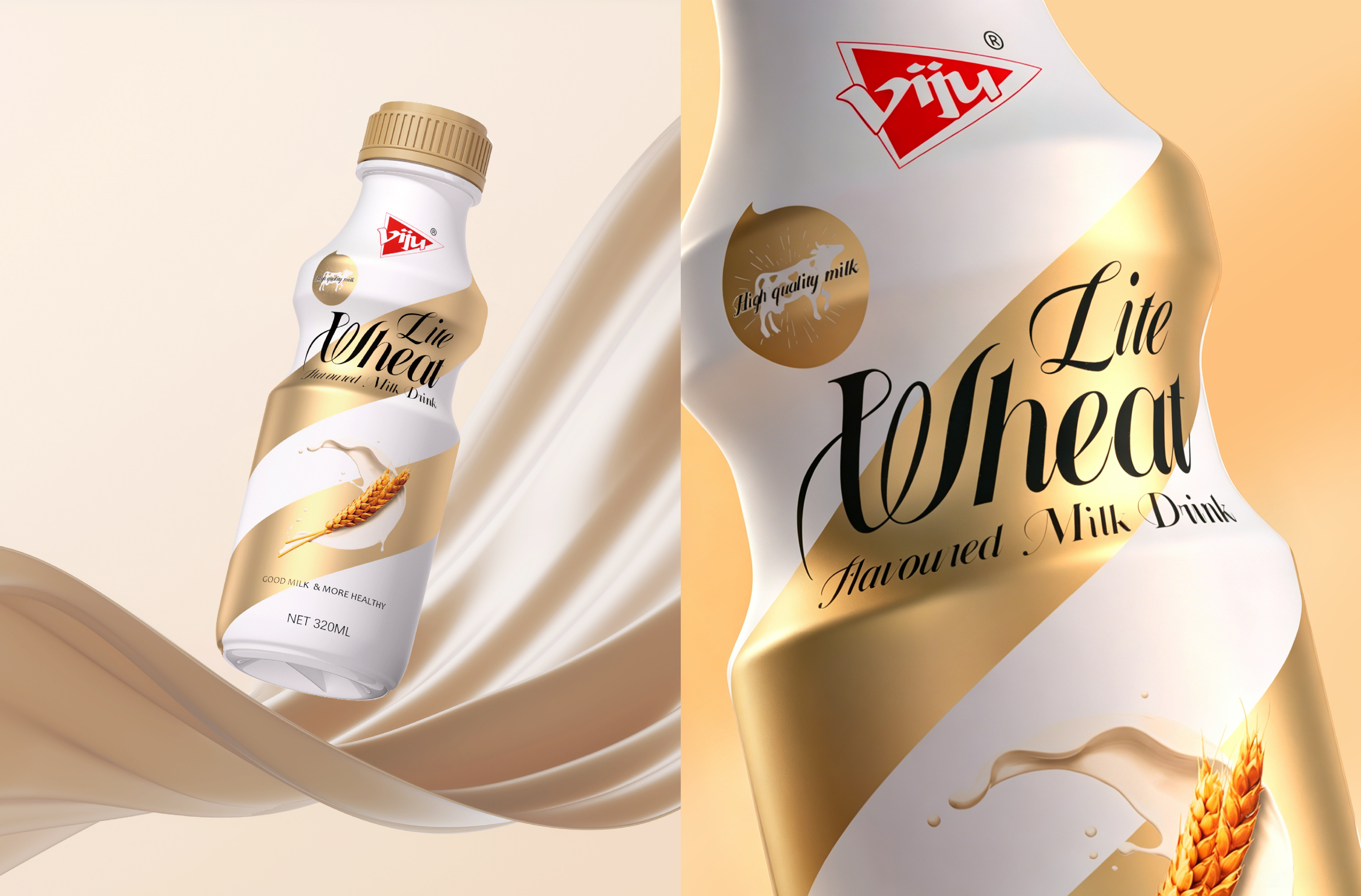 VIJU only for a long time，beverage packaging，Packaging technology，Flavor milk，Beverage packaging，fresh，senior，Bottle design，