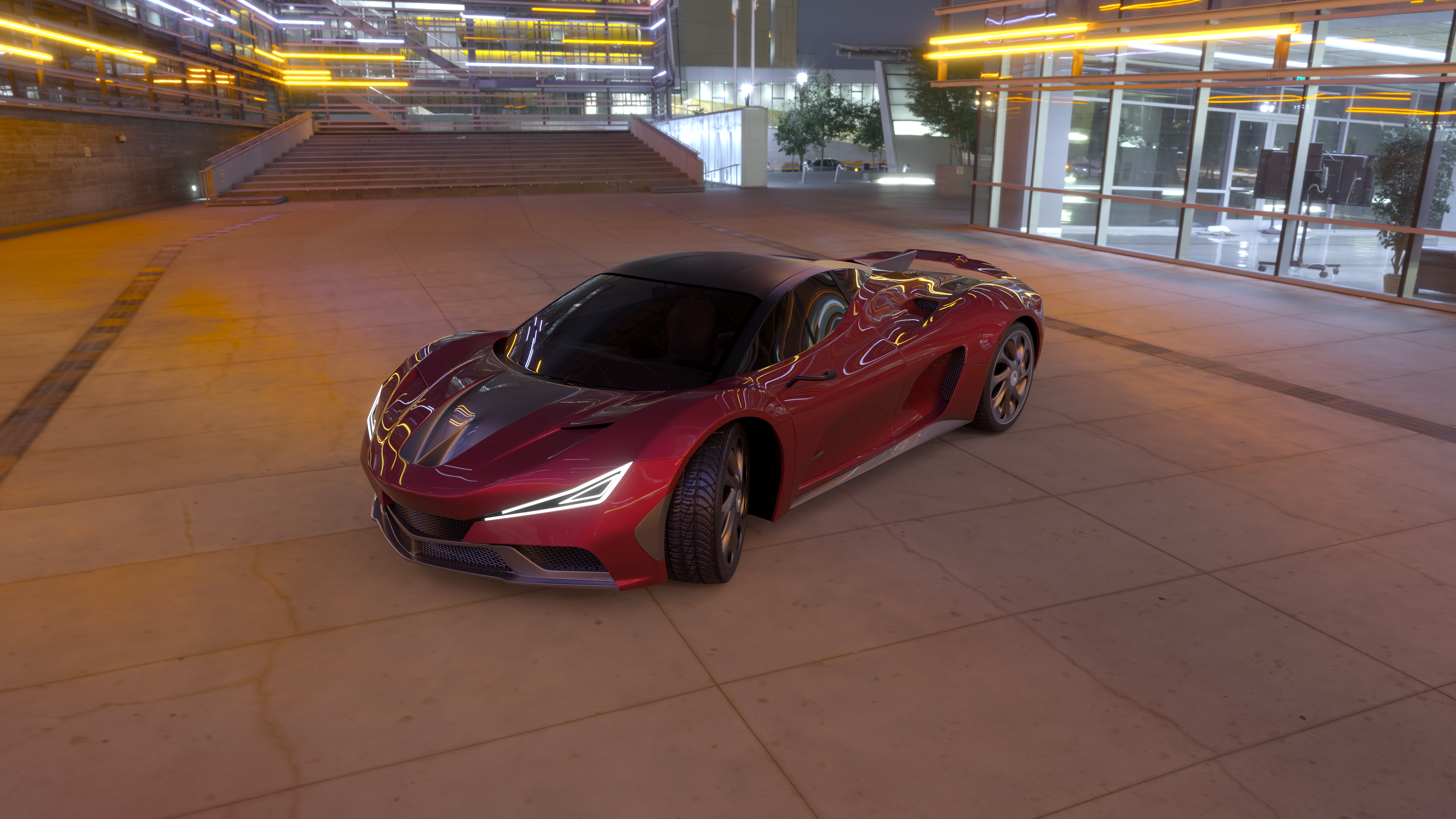 Super run，Sports car，streamline，