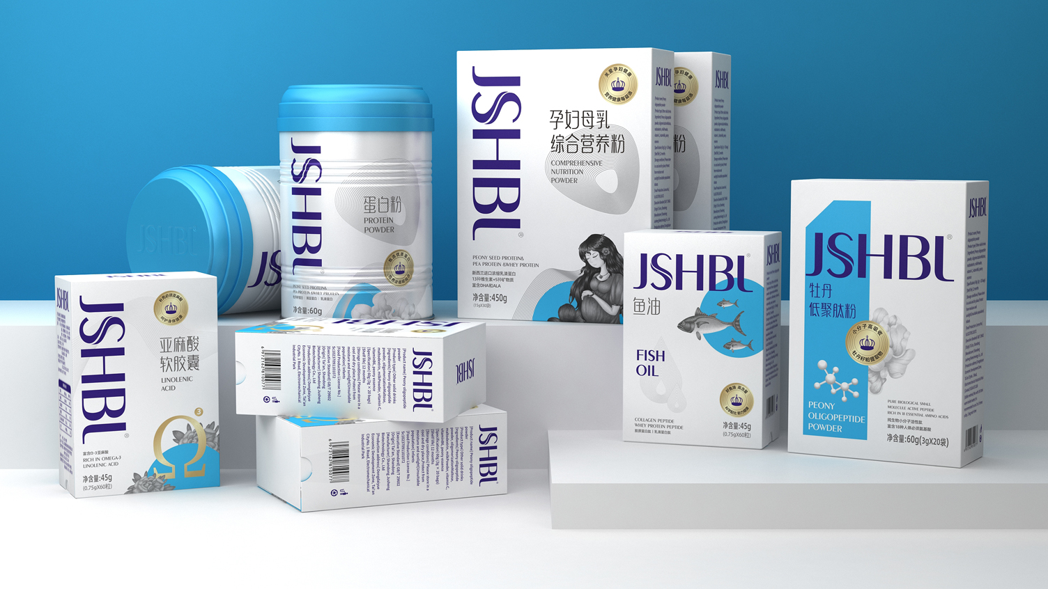 Packaging Design of Maternal and Infant Nutrition Products，Fish Oil Packaging Design，Series Product Packaging Design，