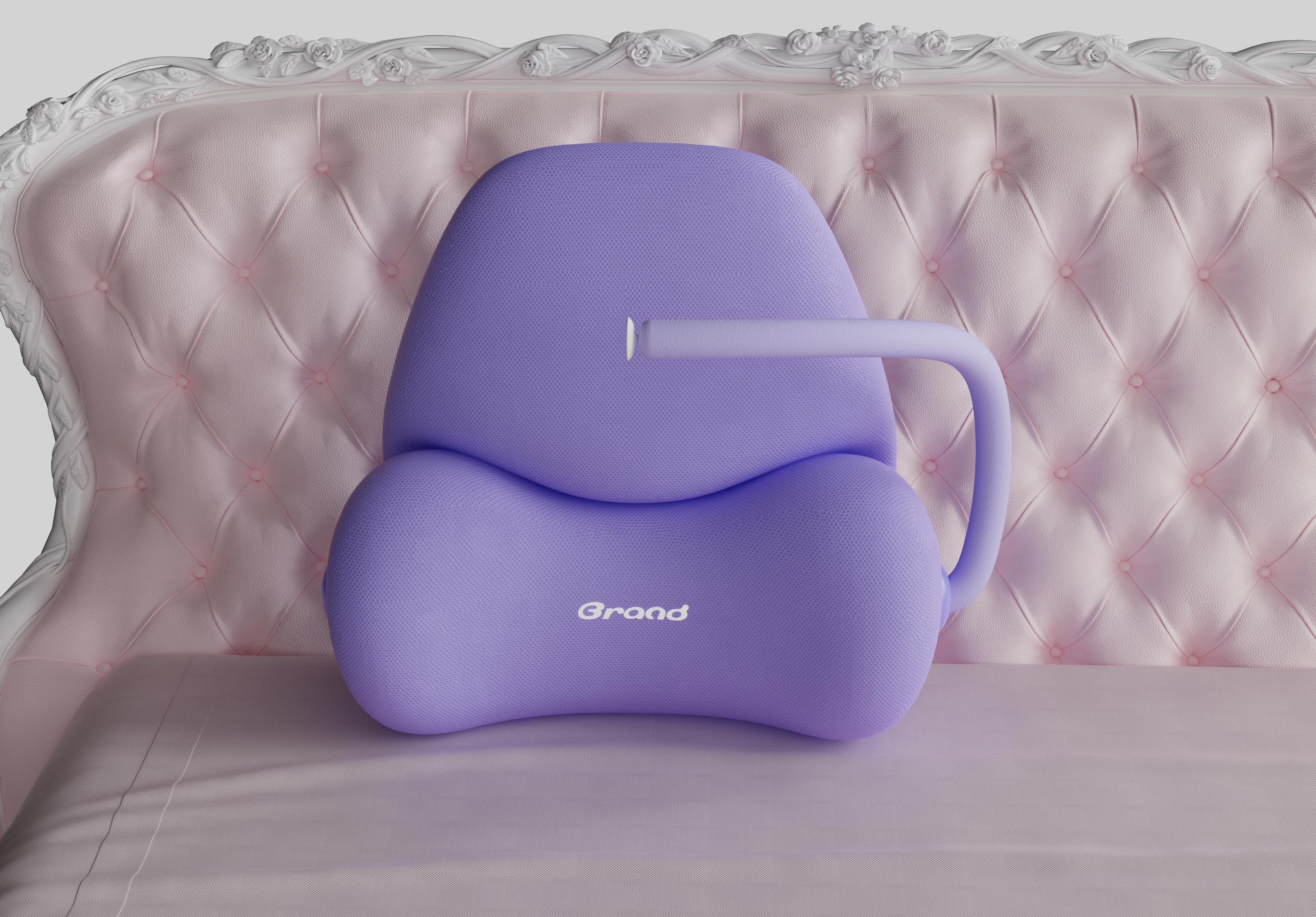 Bedside cushion，Cushion，Creative design，superimposed design，Mobile phone bracket，Multicolor elements，Memory cotton，Round shape，