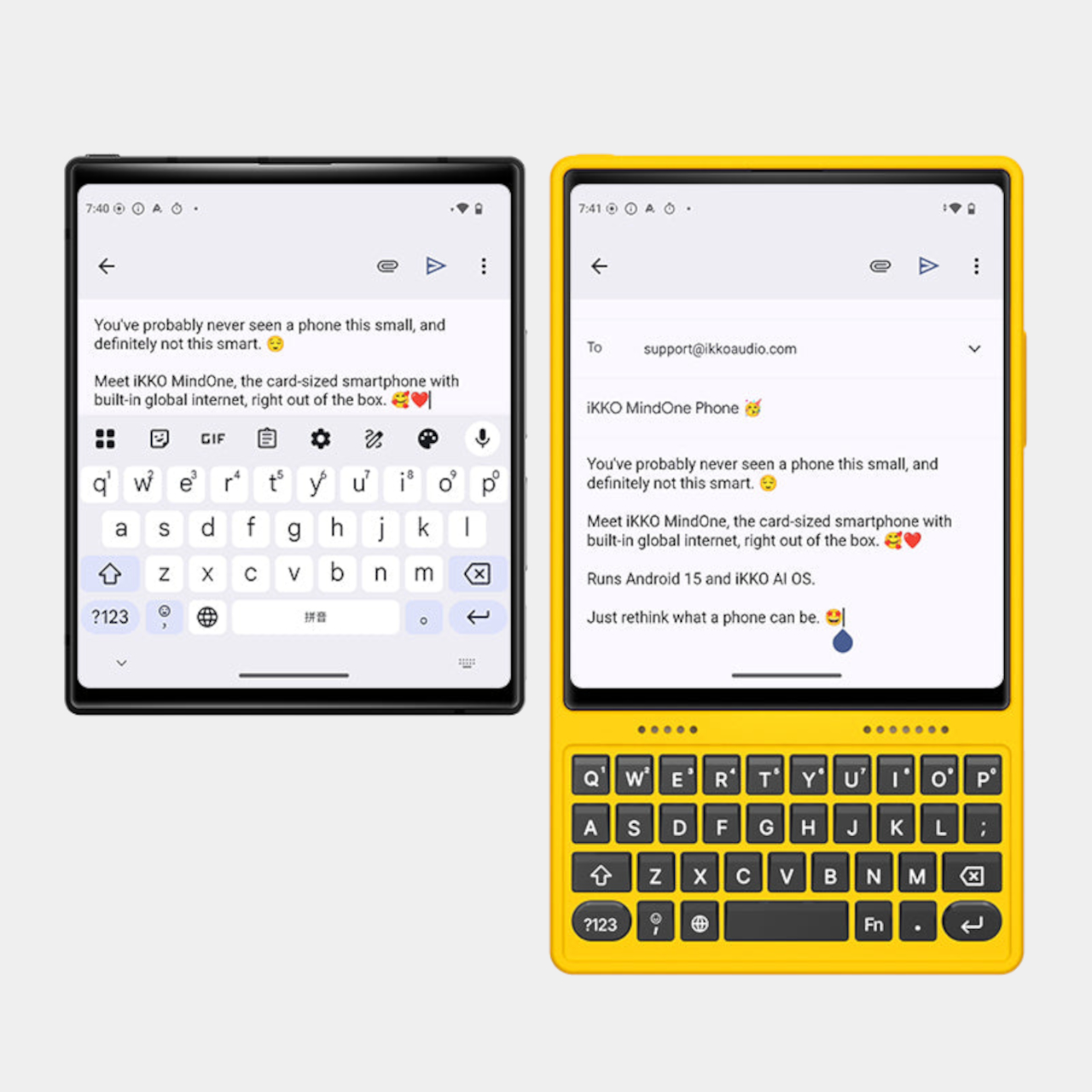 iKKO MindOne，Physical Keyboard，QWERTY Keyboard，Snap-In Case，