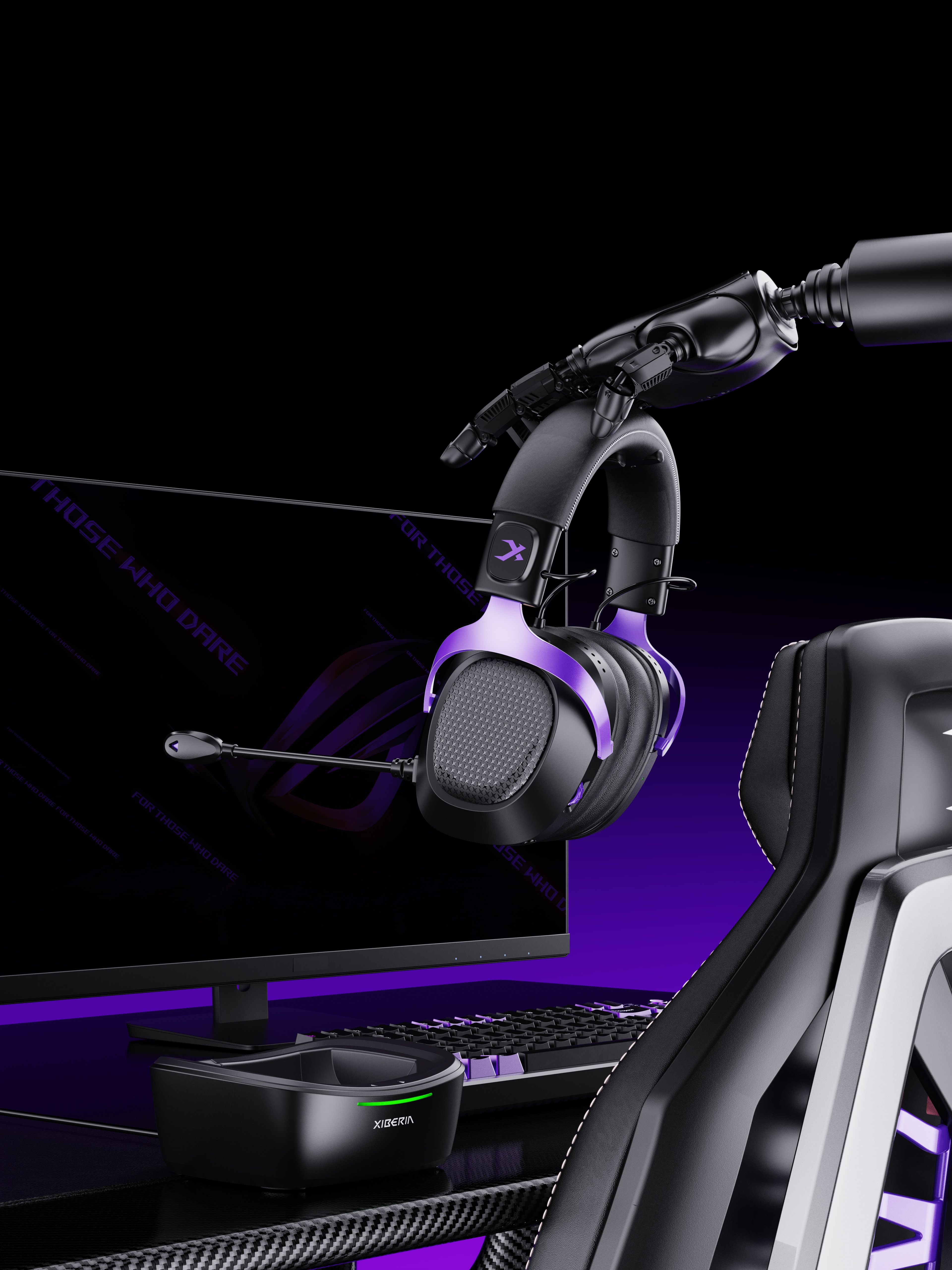 Game headset，Game peripherals，Charging base，Base Headset，