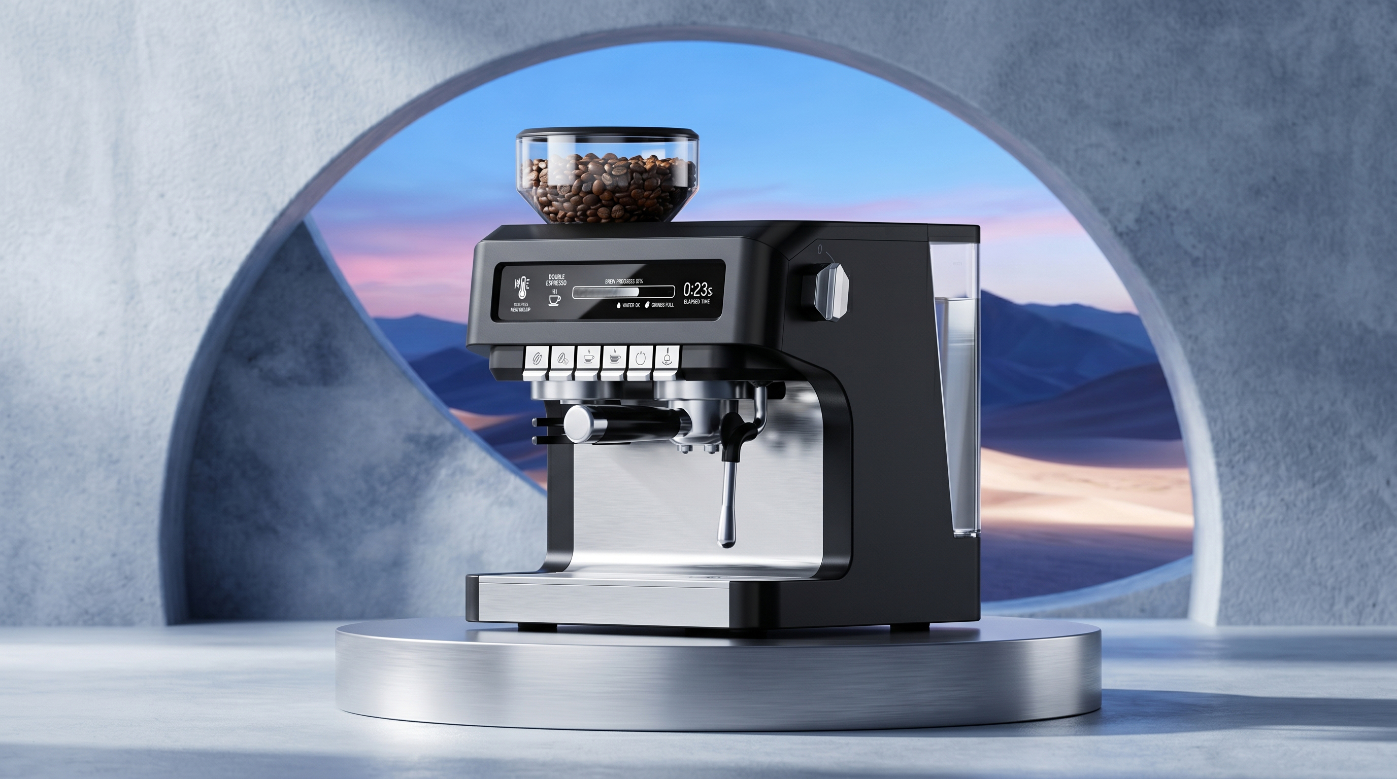 All-in-one coffee maker，grinding machine，Coffee machine design，Small household appliance design，Appearance design，get design，