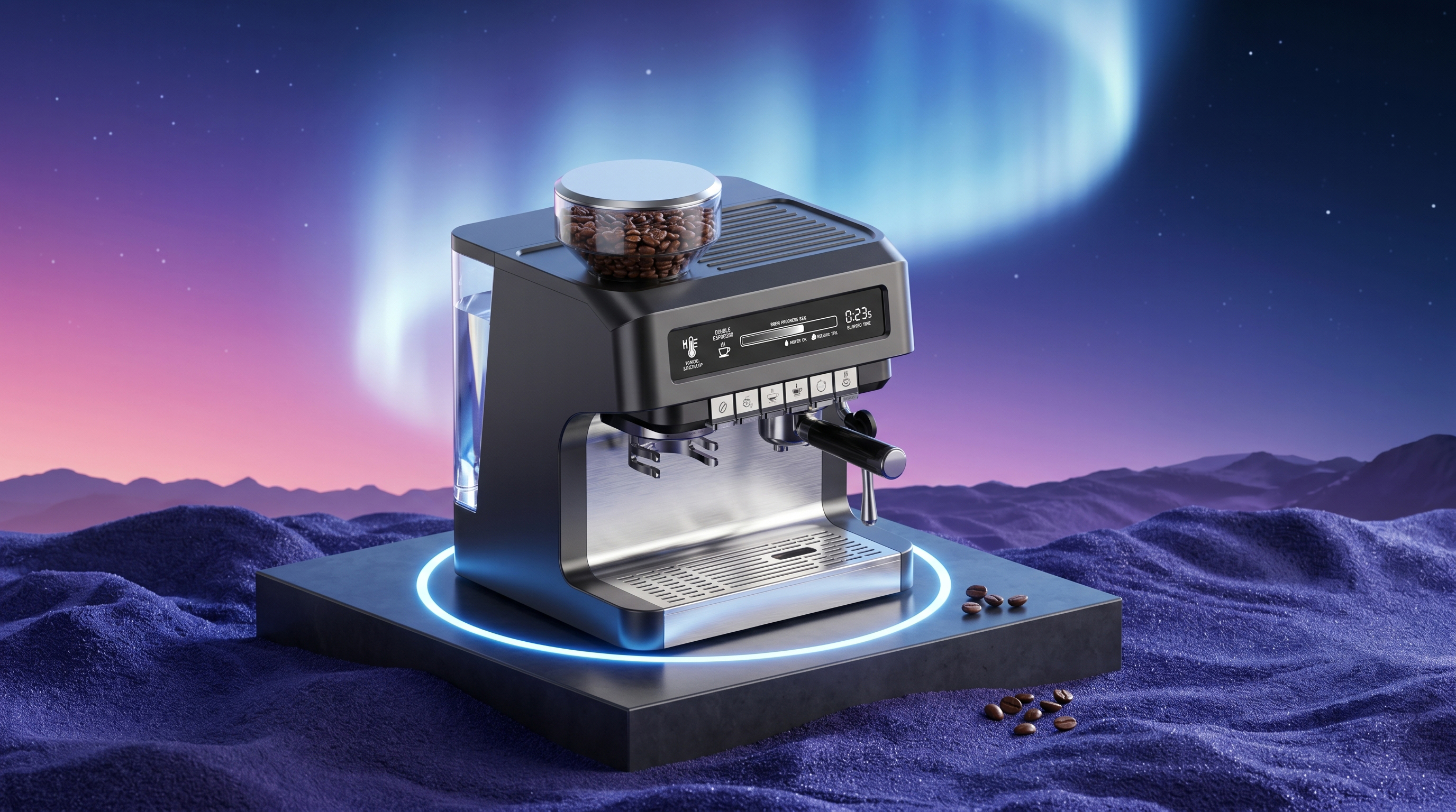 All-in-one coffee maker，grinding machine，Coffee machine design，Small household appliance design，Appearance design，get design，