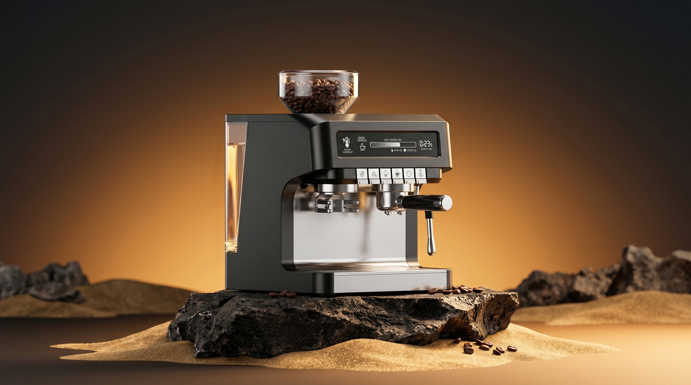 All-in-one coffee maker，grinding machine，Coffee machine design，Small household appliance design，Appearance design，get design，