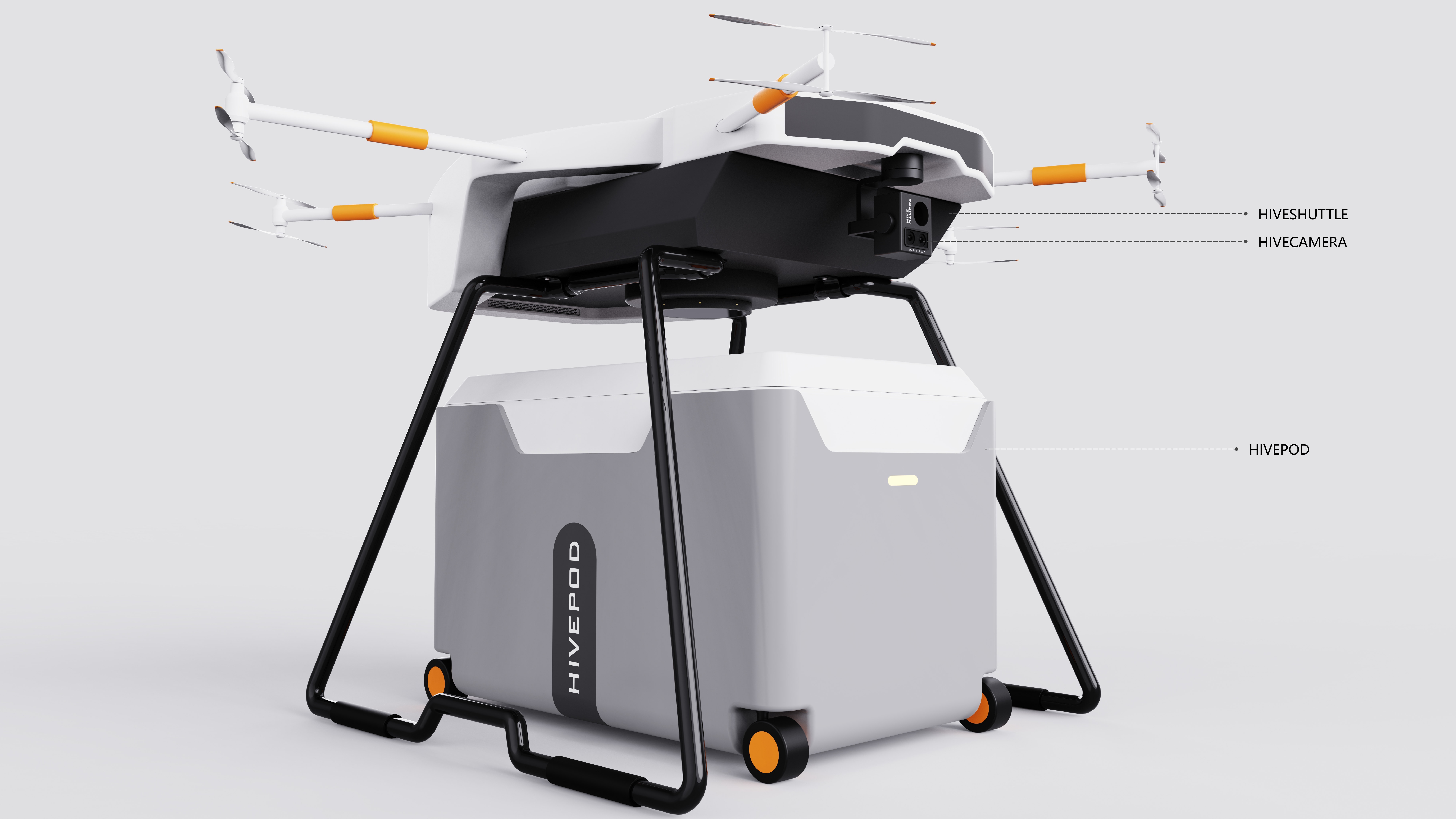 Transportation drone，product design，industrial design，UAV design，Rescue UAV，