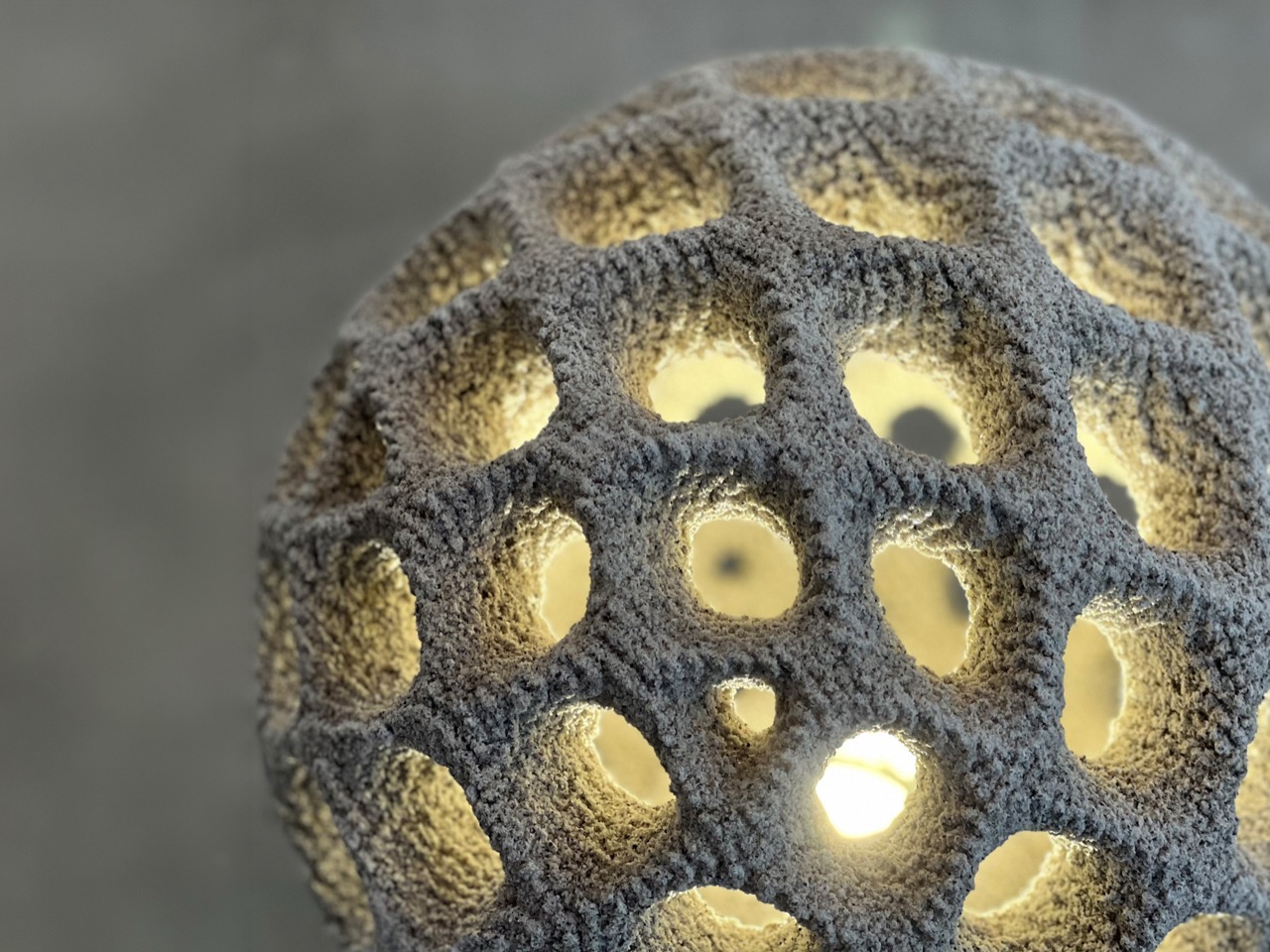 Concrete 3D printing，Outdoor lighting ，Sculptural sense，Sustainable Manufacturing，SPI process，