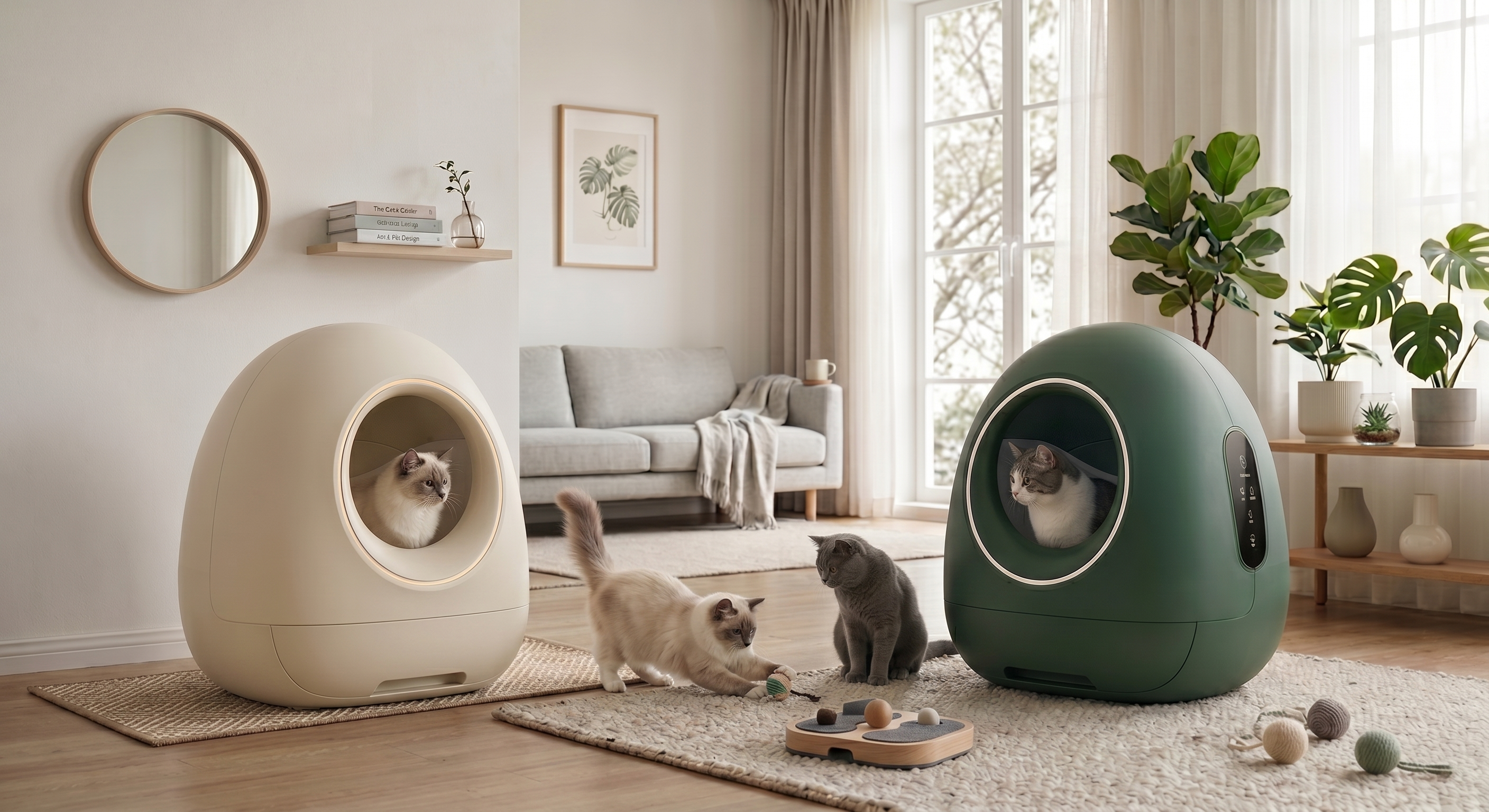 Warm Minimalism，Pet home integration，Modern home sculpture，