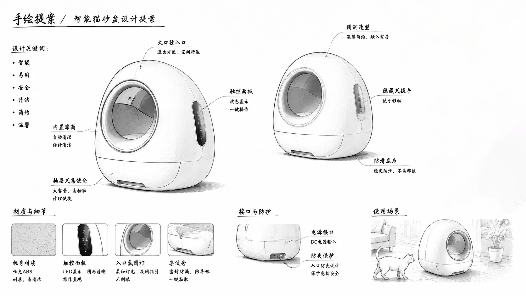 Warm Minimalism，Pet home integration，Modern home sculpture，