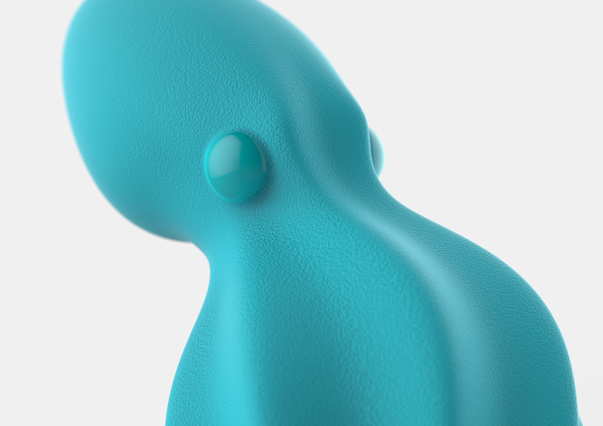 lemon squash，Squeeze lemon，Bionics Design ，octopus，extrusion，blue，Marine elements，Marine culture，Hand drawn divergence，