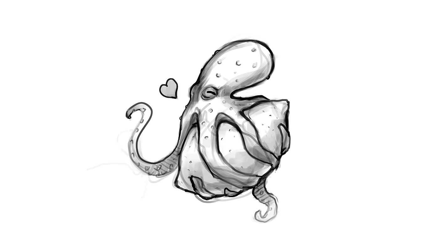lemon squash，Squeeze lemon，Bionics Design ，octopus，extrusion，blue，Marine elements，Marine culture，Hand drawn divergence，