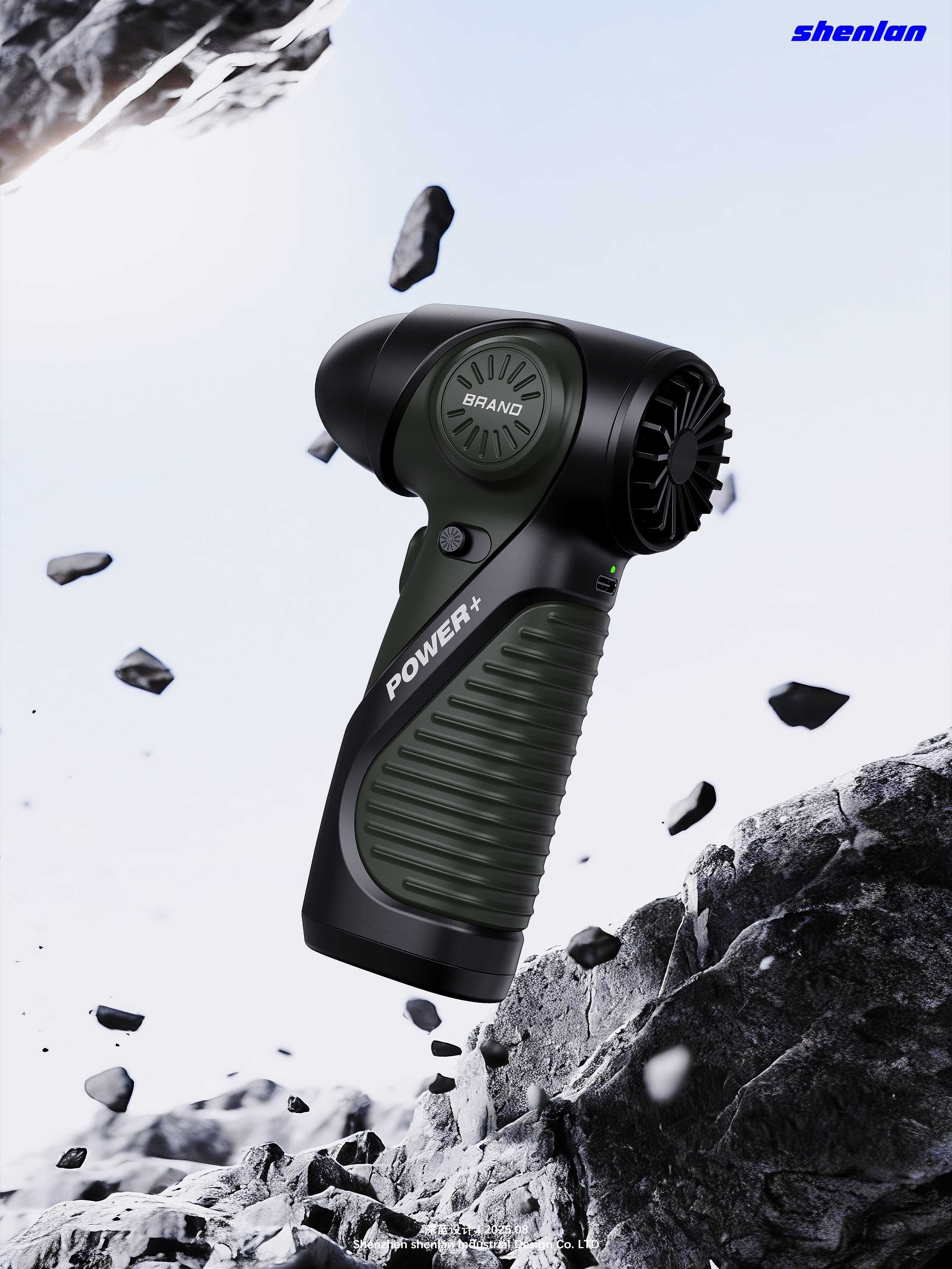 product design，Render，Violent fan，hold，
