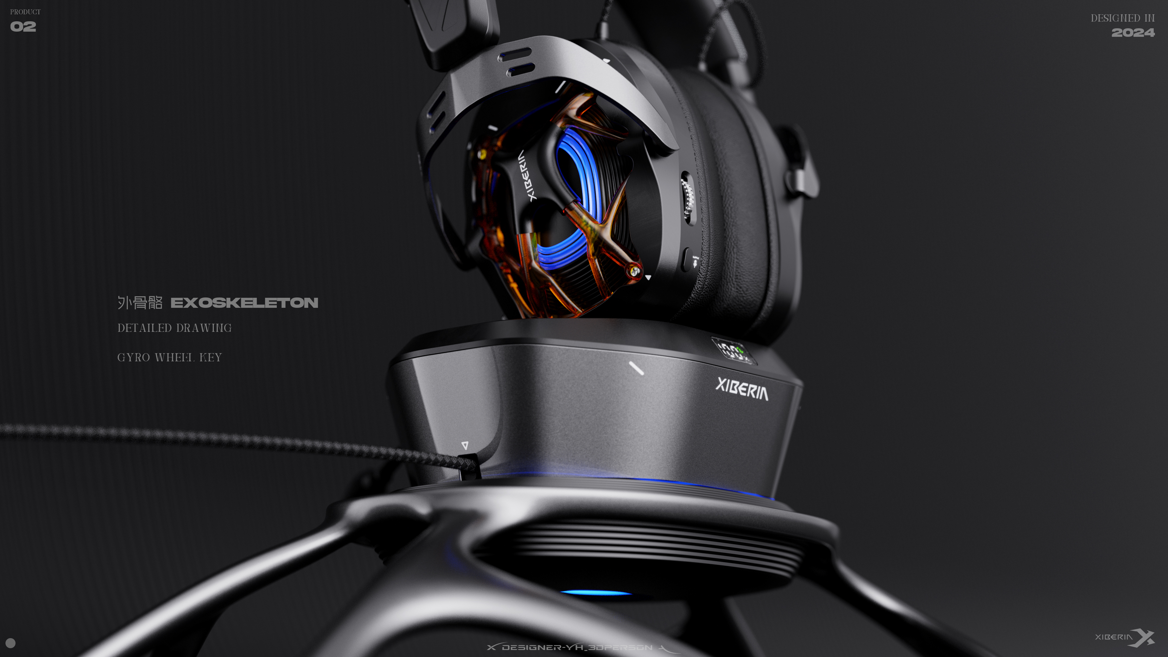 Headset gaming headphones，Game headset，E-Sports Peripherals，Wireless game headset，Peripheral Design，Table-ride aesthetics，