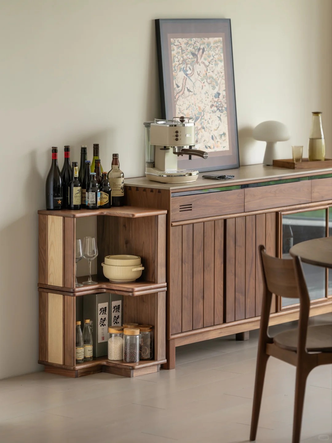Black walnut furniture，Solid wood furniture，Original design，Residential Furniture，furniture design ，Module cabinet，