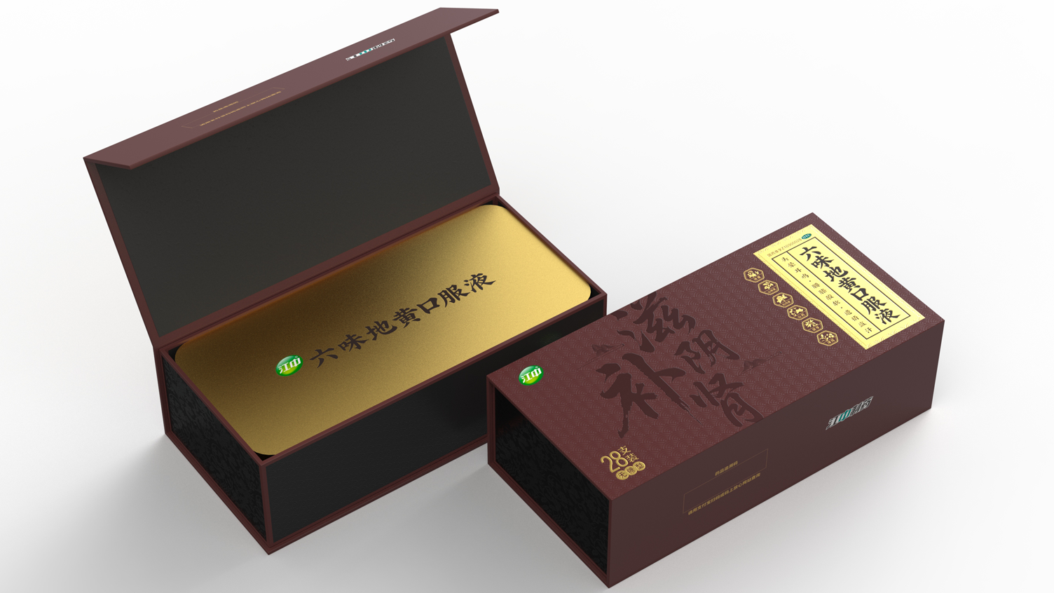 Packaging Design of Liuwei Dihuang Oral Liquid，otc pharmaceutical packaging design，Gift Box Packaging Design Company，
