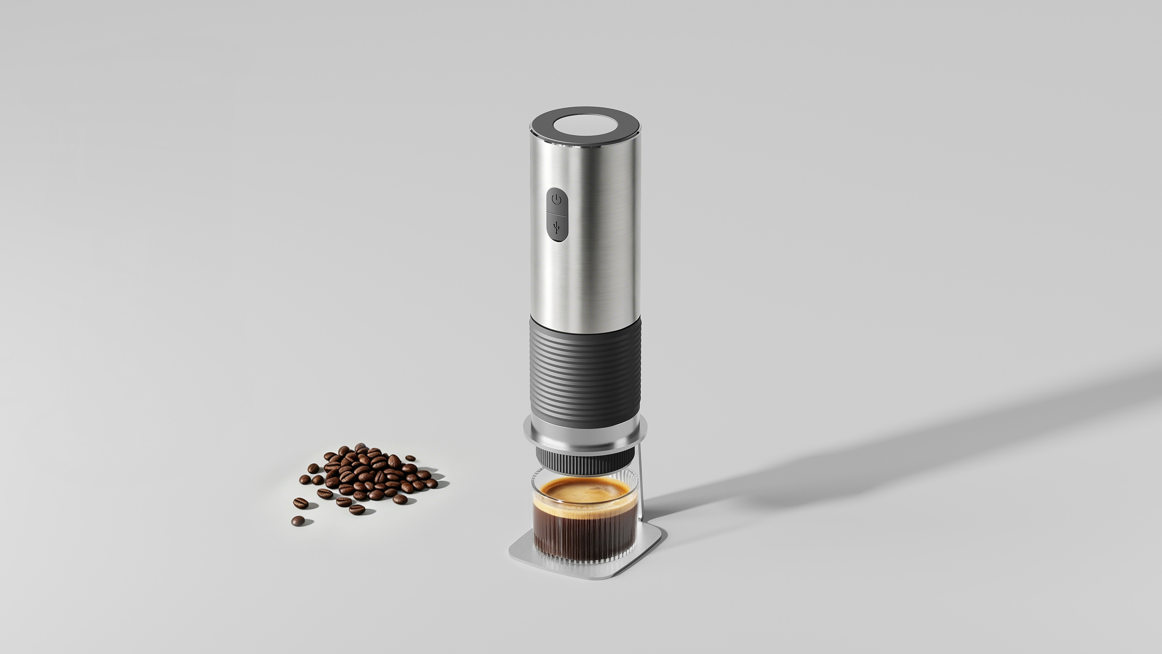 # Piston coffee machine，# High Pressure Extraction，# Portable espresso machine，# Outdoor coffee utensils，The office coffee，#Industrial Design，