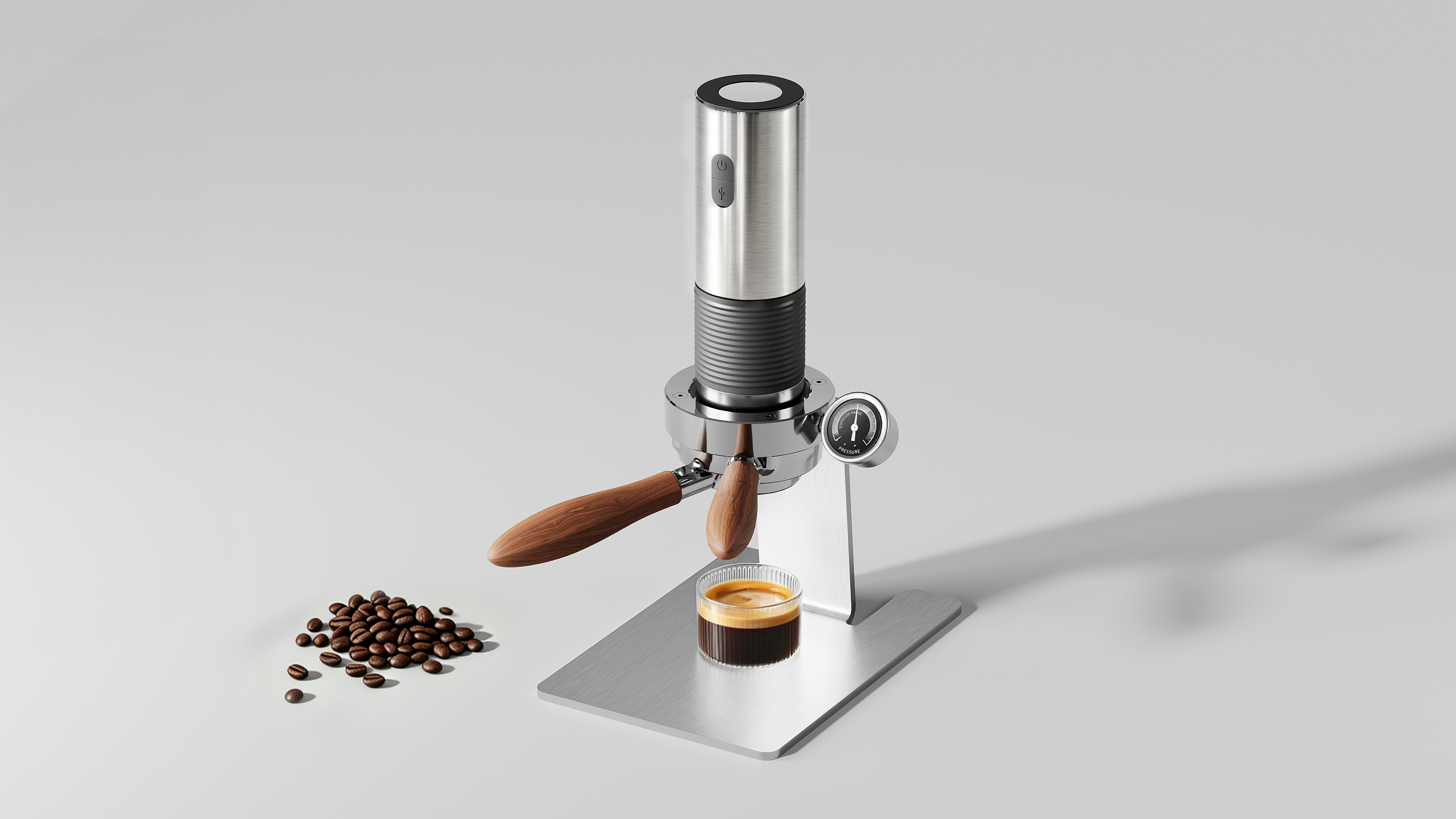 # Piston coffee machine，# High Pressure Extraction，# Portable espresso machine，# Outdoor coffee utensils，The office coffee，#Industrial Design，